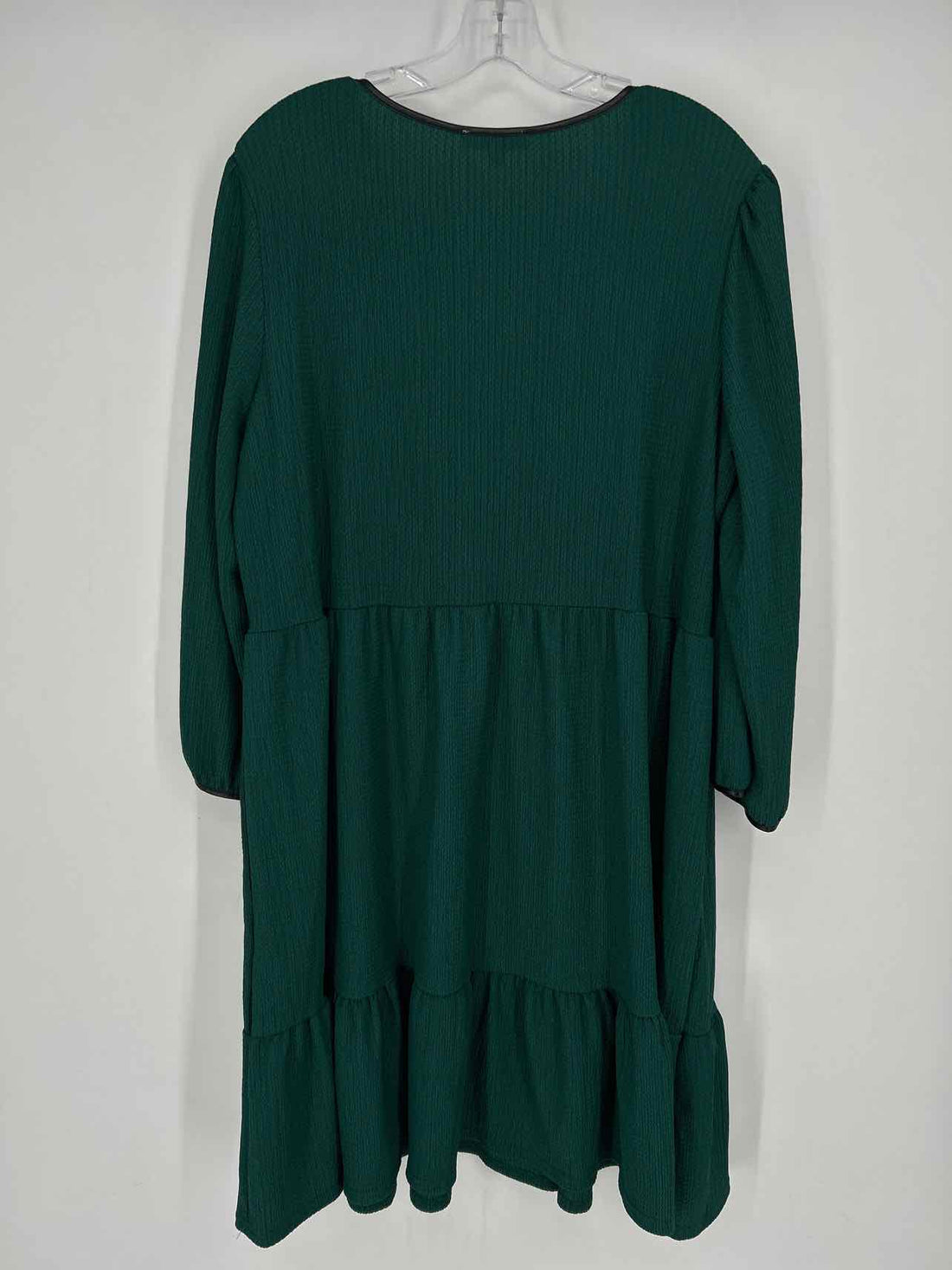 Sandra Darren Size XL Green Long Sleeve Dress