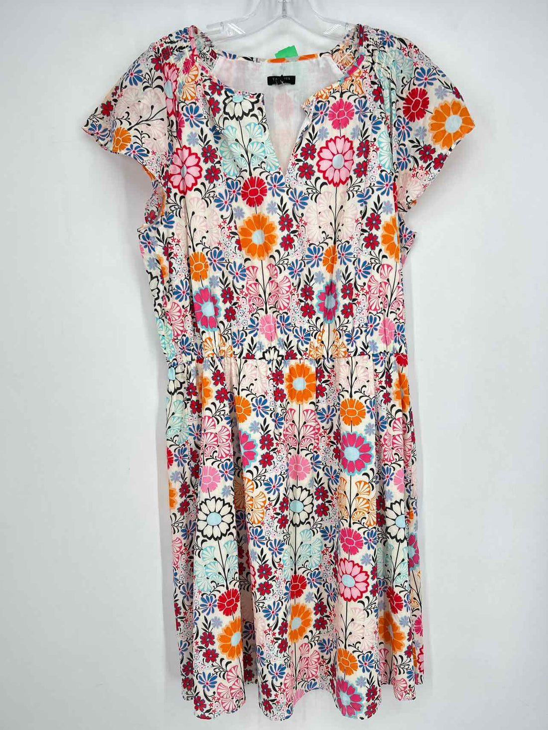 Talbots Size 16P White Floral Dress