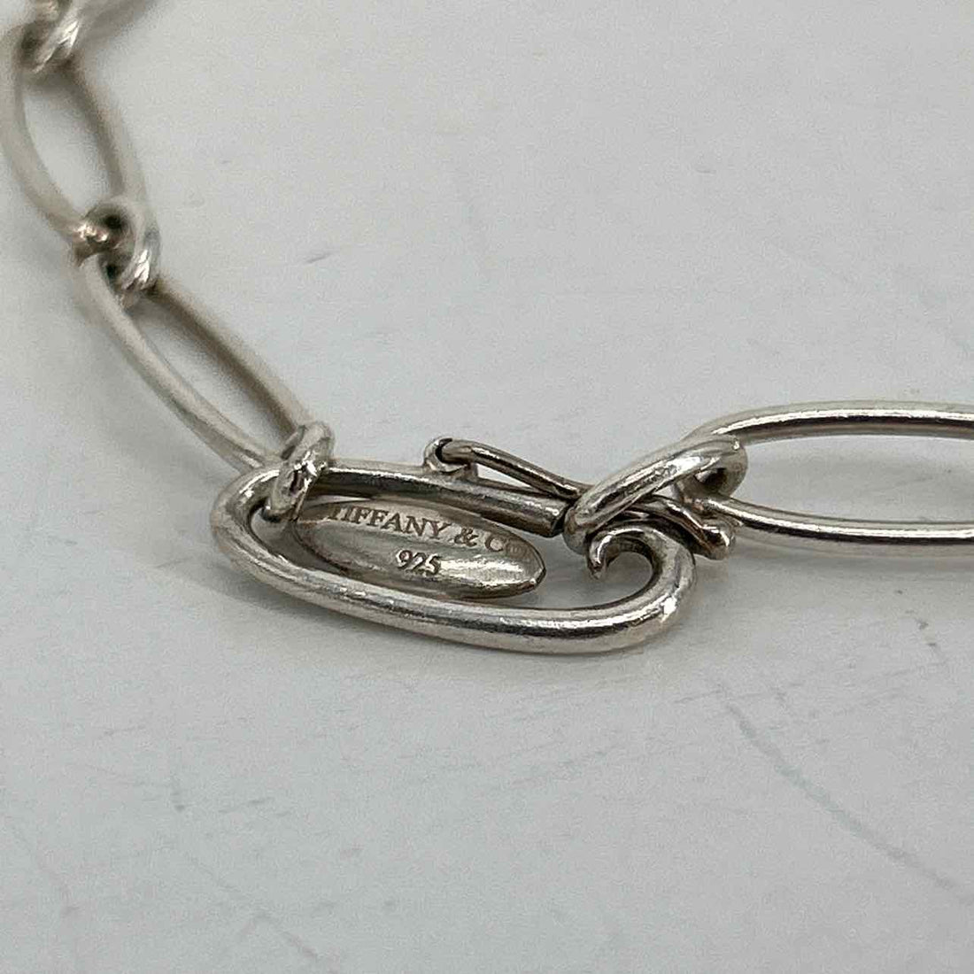 Tiffany & Co Full Heart Bracelet Size 7" Sterling Silver Silver Pre Owned LUXURY