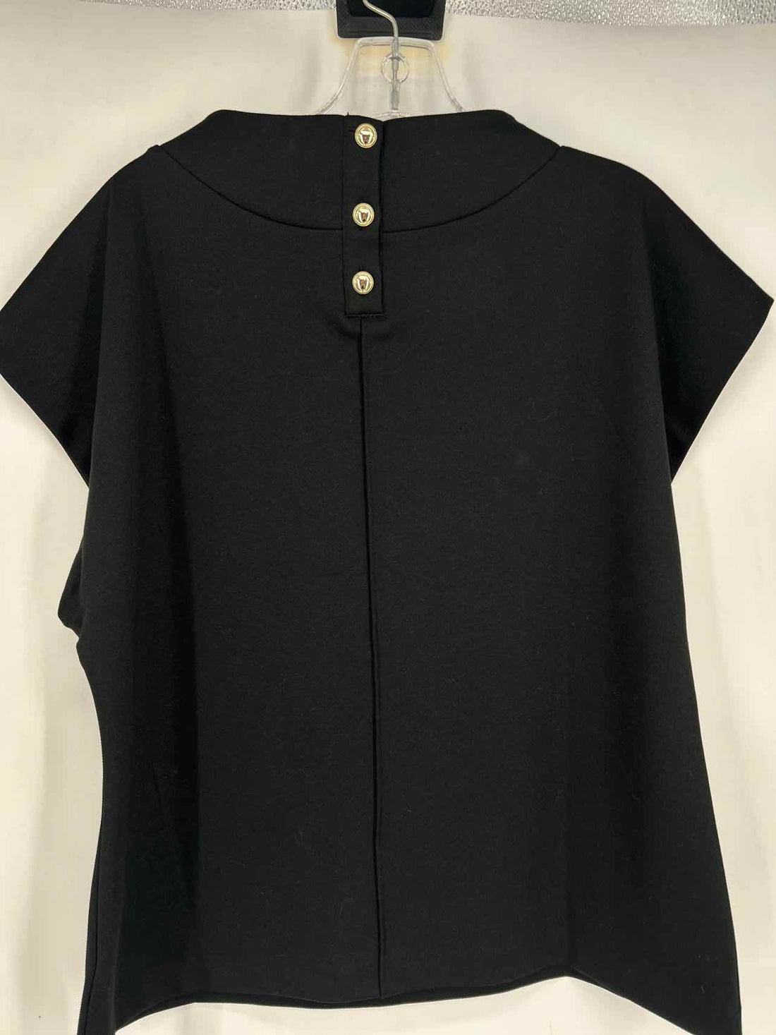 Talbots Size L Black Short Sleeve