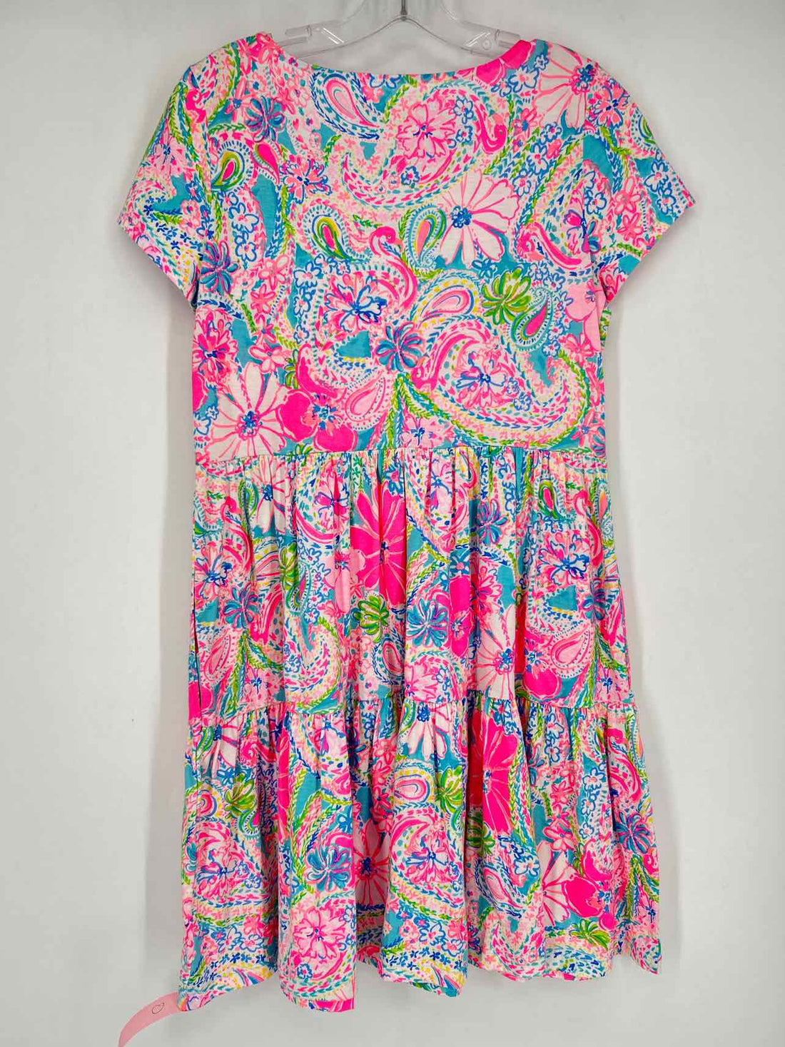 Lilly Pulitzer S White & Pink Floral Short Sleeve Lilly Pulitzer Dress