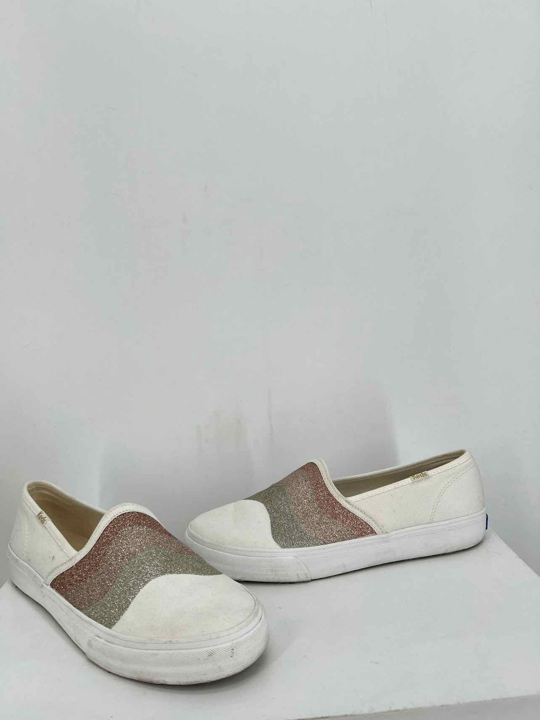 Keds Women Size 8.5 White Glitter Sneakers