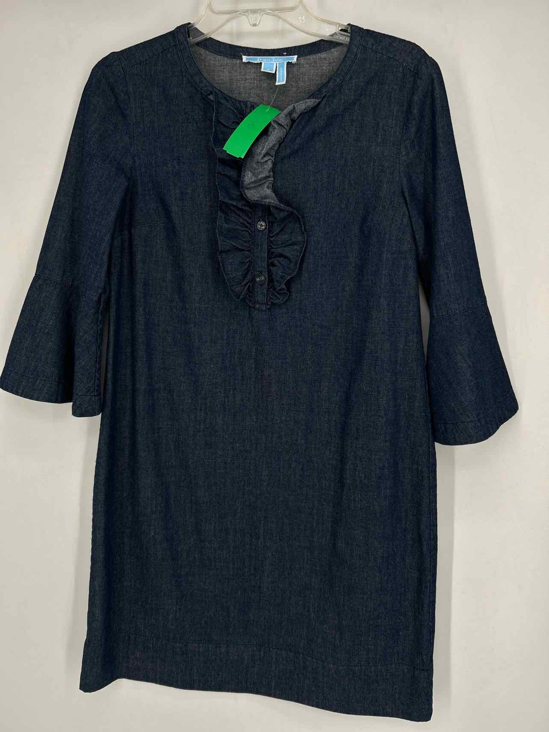 Draper James Size 2 Dark Wash Denim Long Sleeve Dress