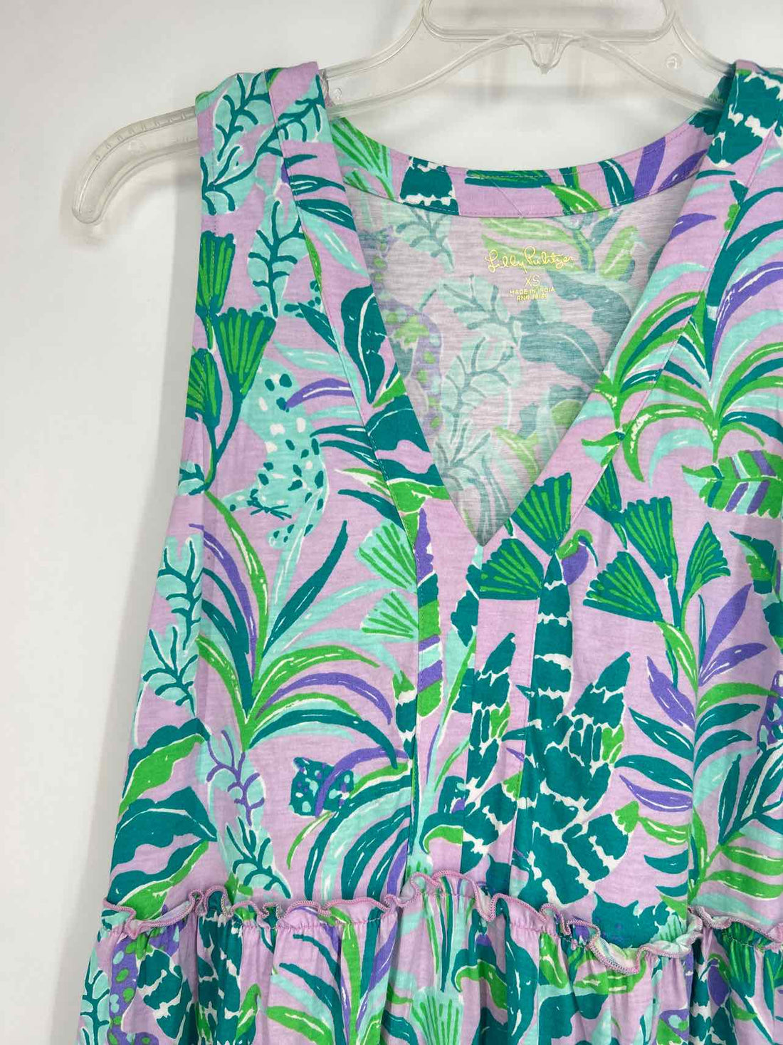 Lilly Pulitzer XS Light Purple & Green Sleeveless Lilly Pulitzer Dress