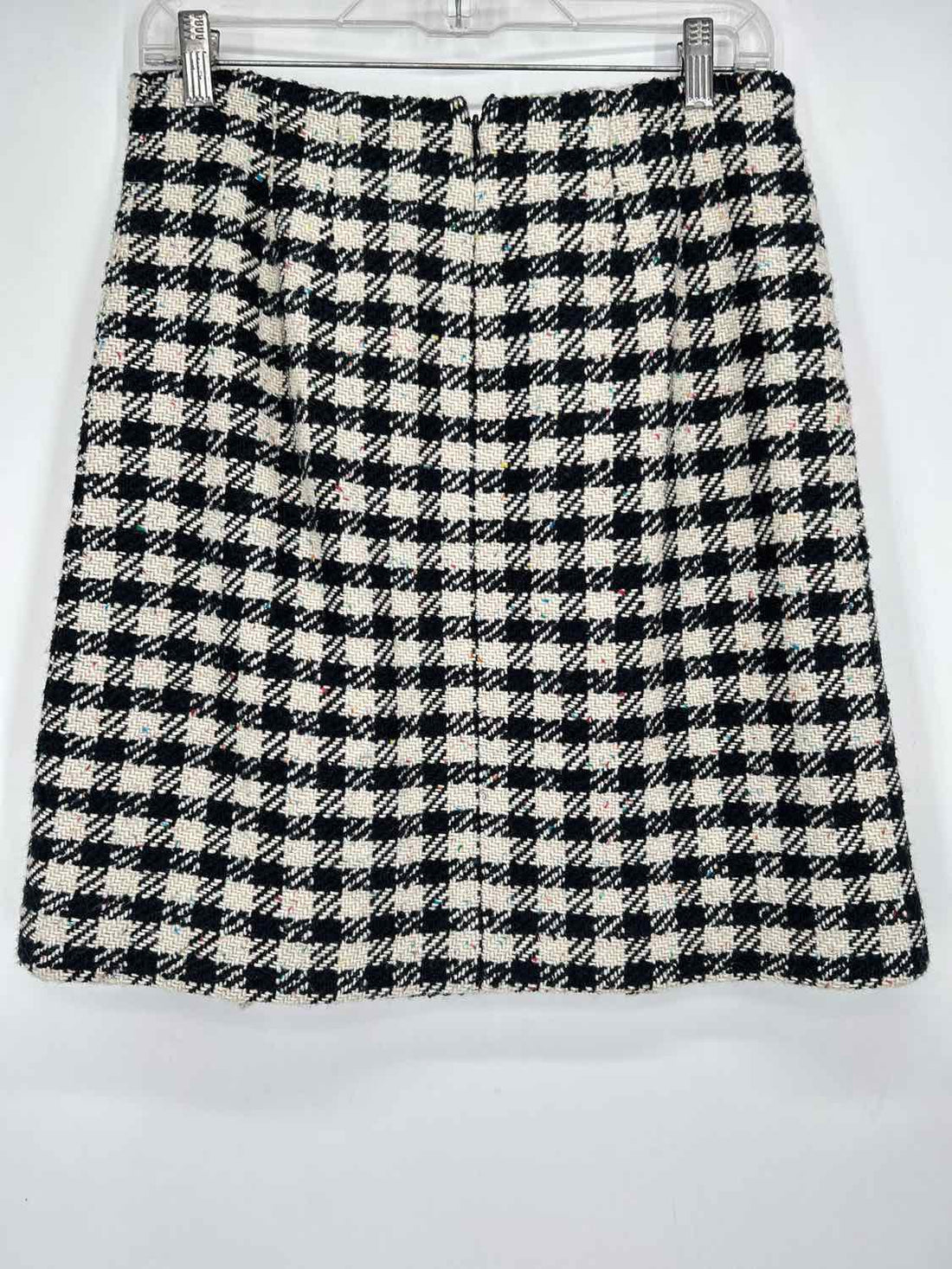 Talbots Size 4 White & Black Print Wool Blend Skirts