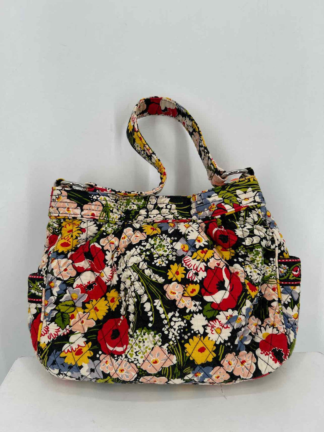 Vera Bradley Black Floral Quilted Pre Owned Shoulder