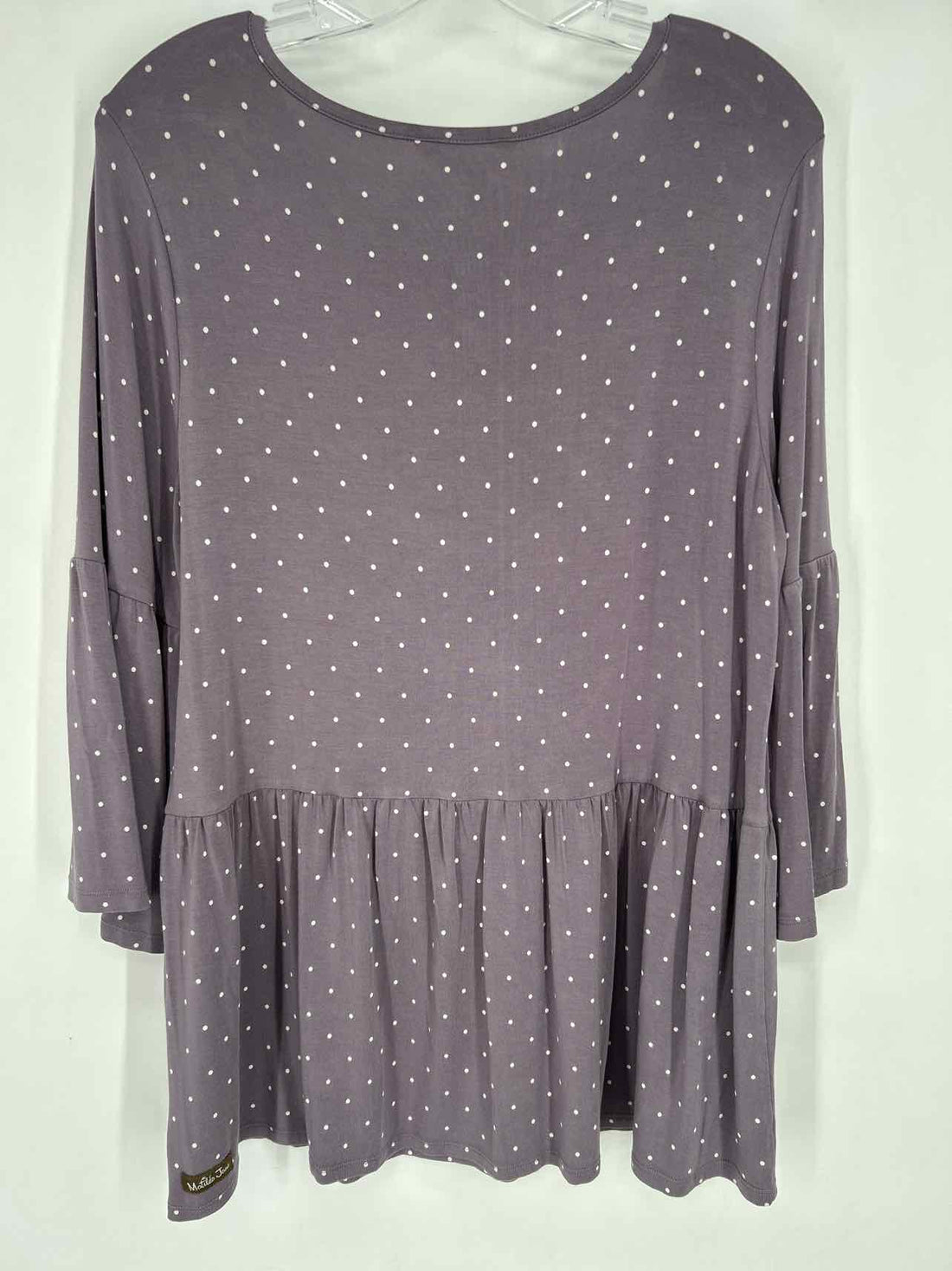 Matilda Jane Size L Purple Polkadot Long Sleeve