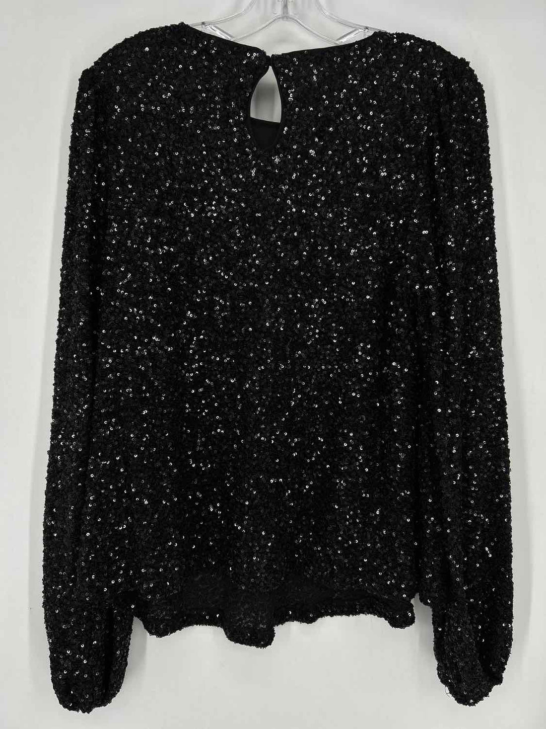 Vici Size L Black Sequined Long Sleeve