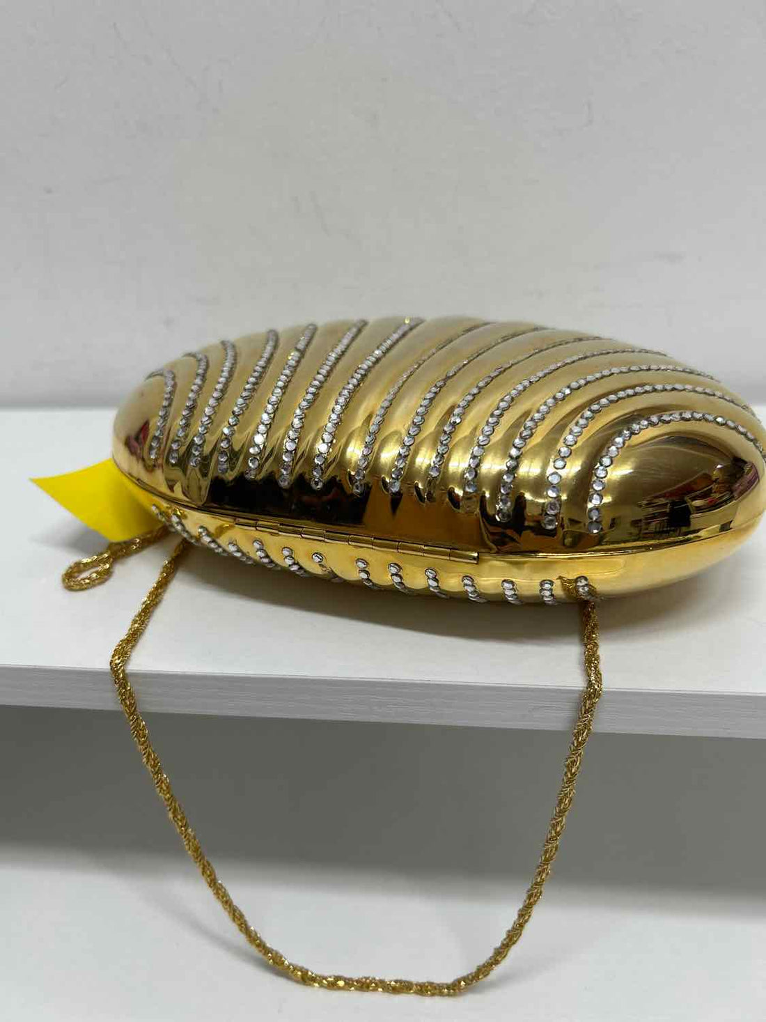 Miriam Marshall Gold Rhinestone Vintage Clutch
