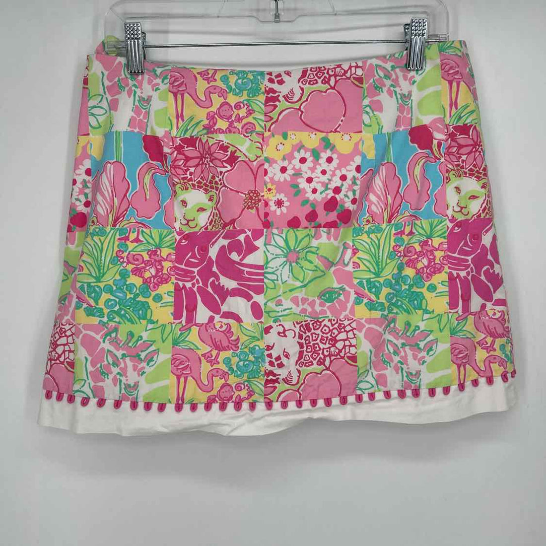 Lilly Pulitzer 8 White Pink & Green Print Lilly Pulitzer Skort