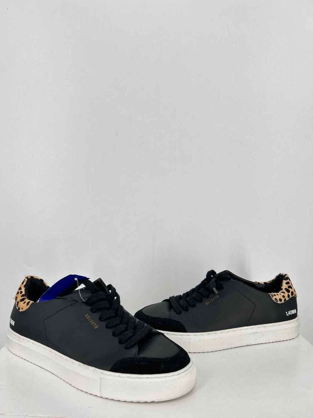 Axel Arigato Women Size 8.5 Black & Leopard Calf Hair Sneakers