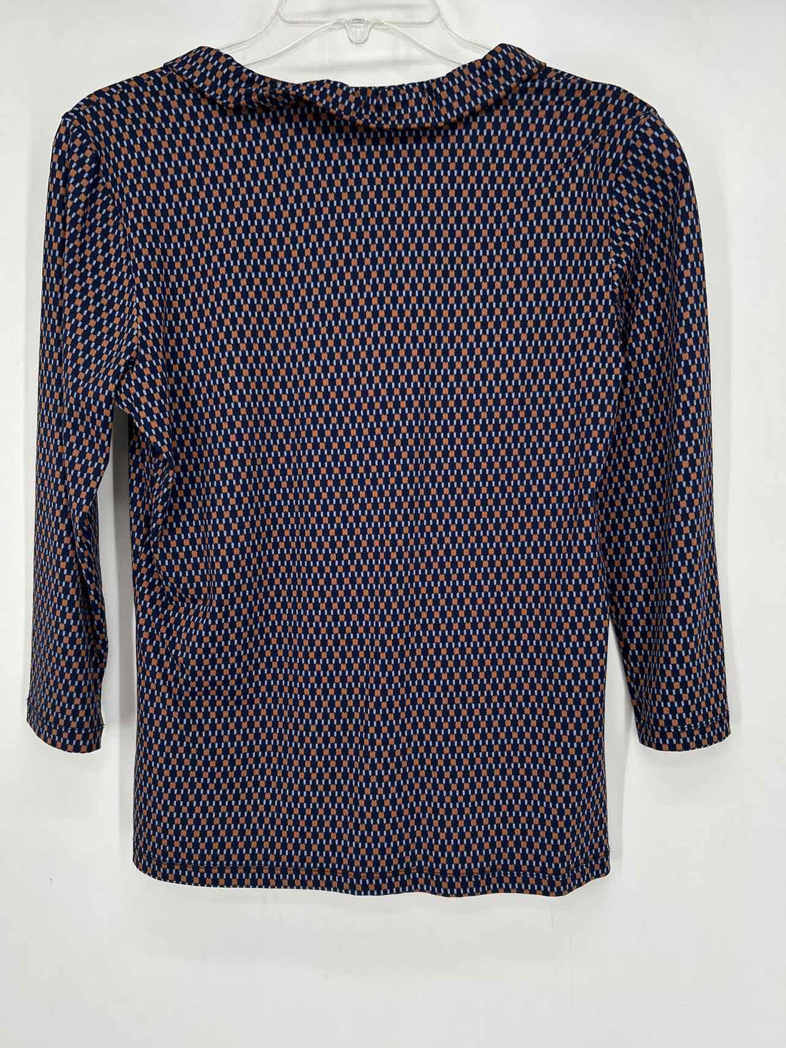 J McLaughlin Size M Navy Print Long Sleeve