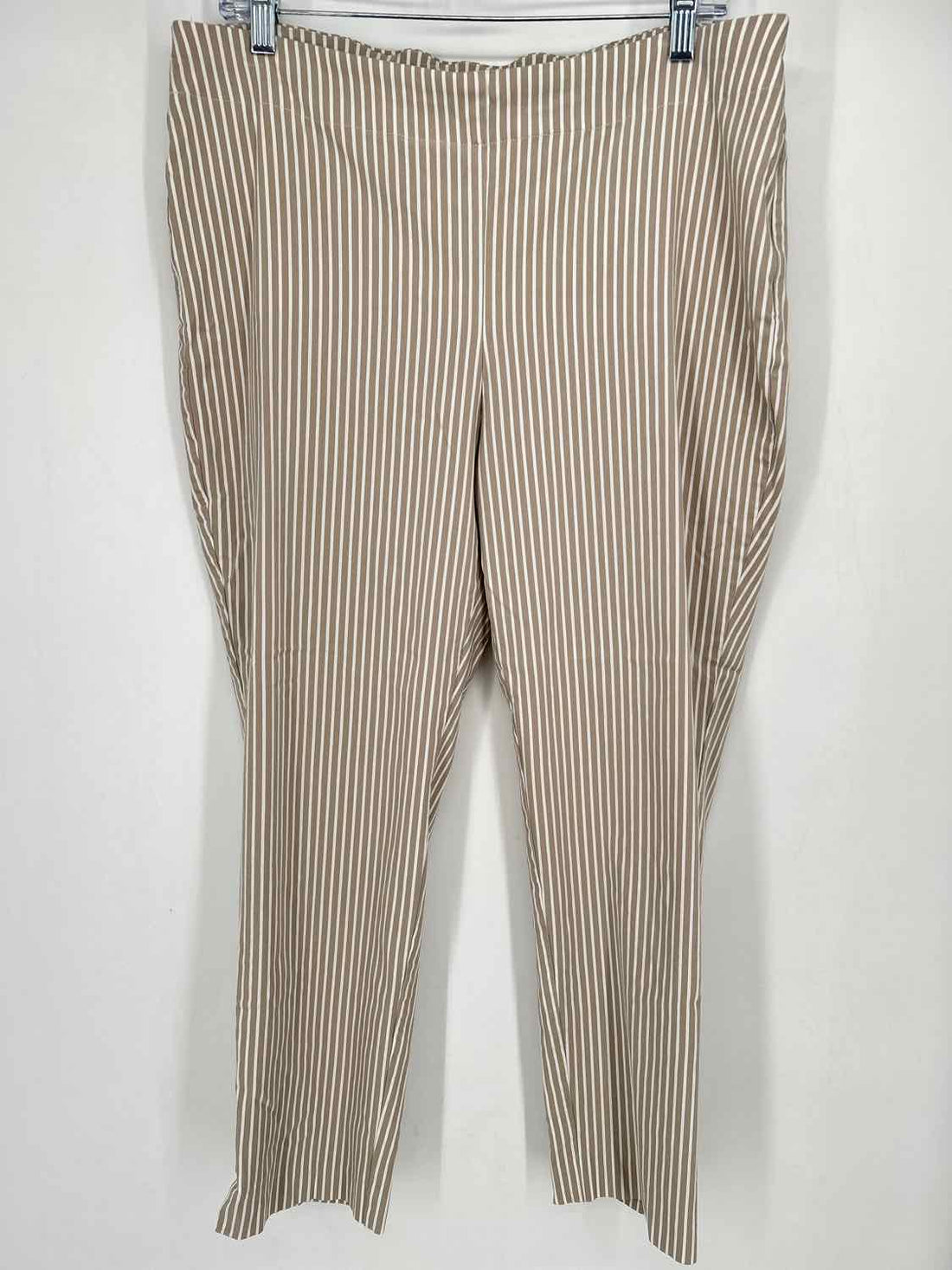 Chicos Size 2.5(XL) Tan Striped Pants