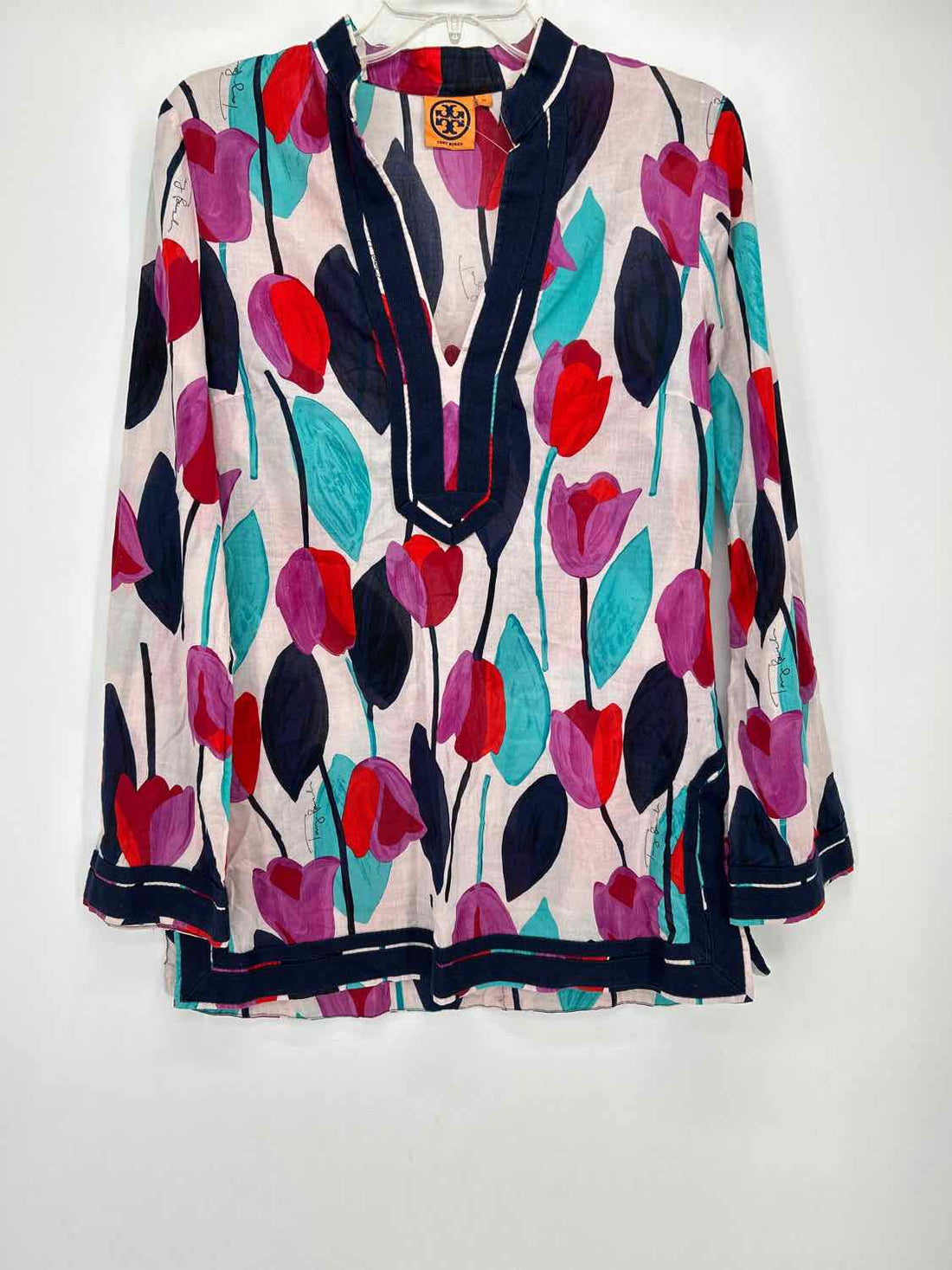 Tory burch Size 10 Tulip Print Long Sleeve