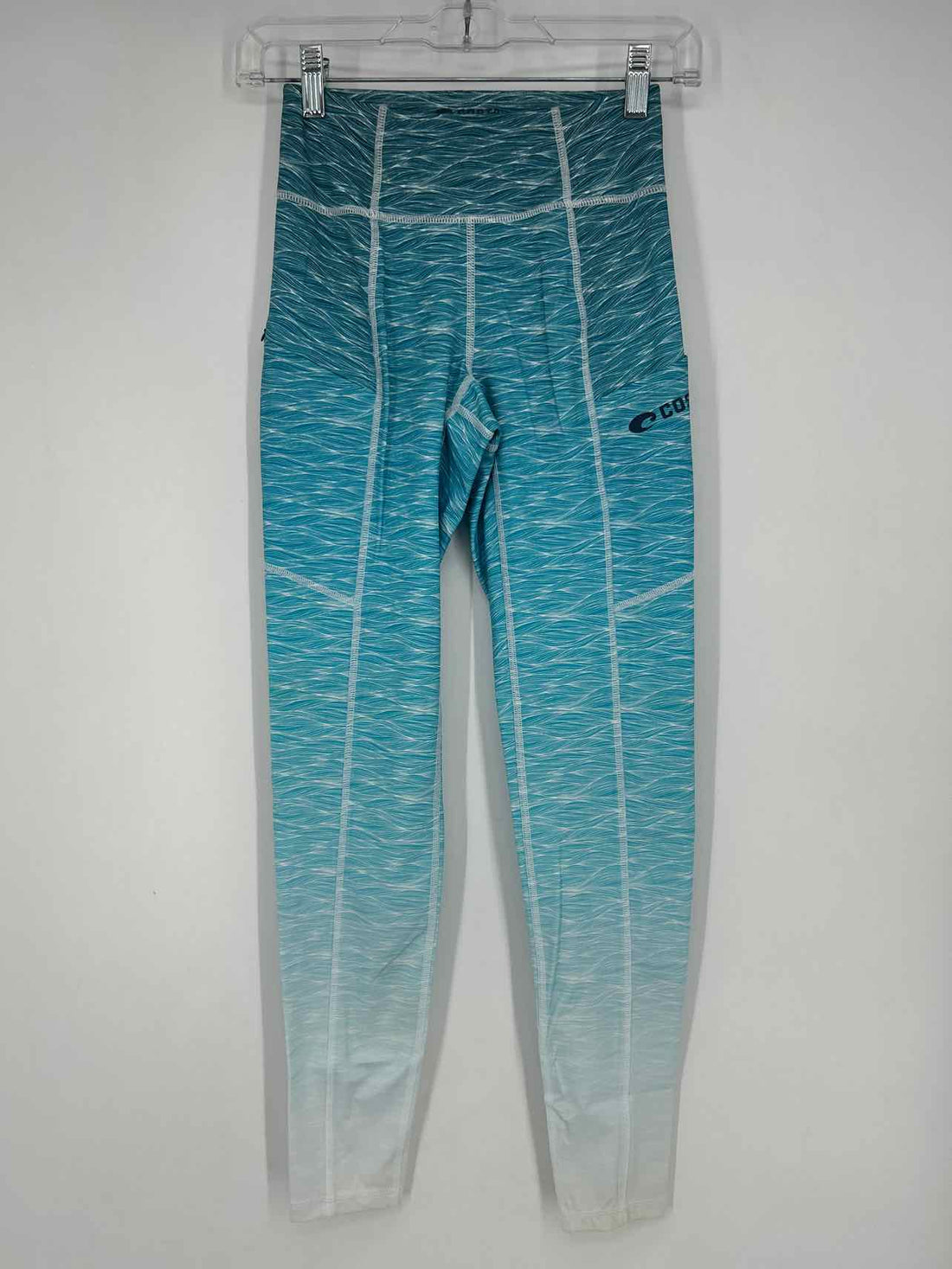 Costa Size S Blue & White Active Leggings