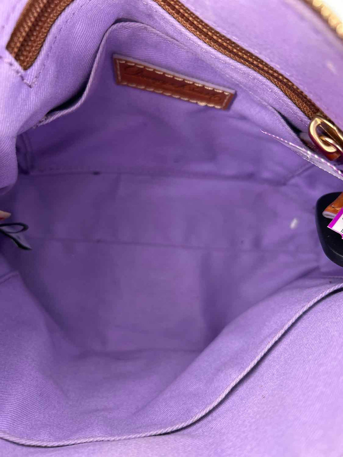 Dooney & Bourke Purple Print Leather Crossbody