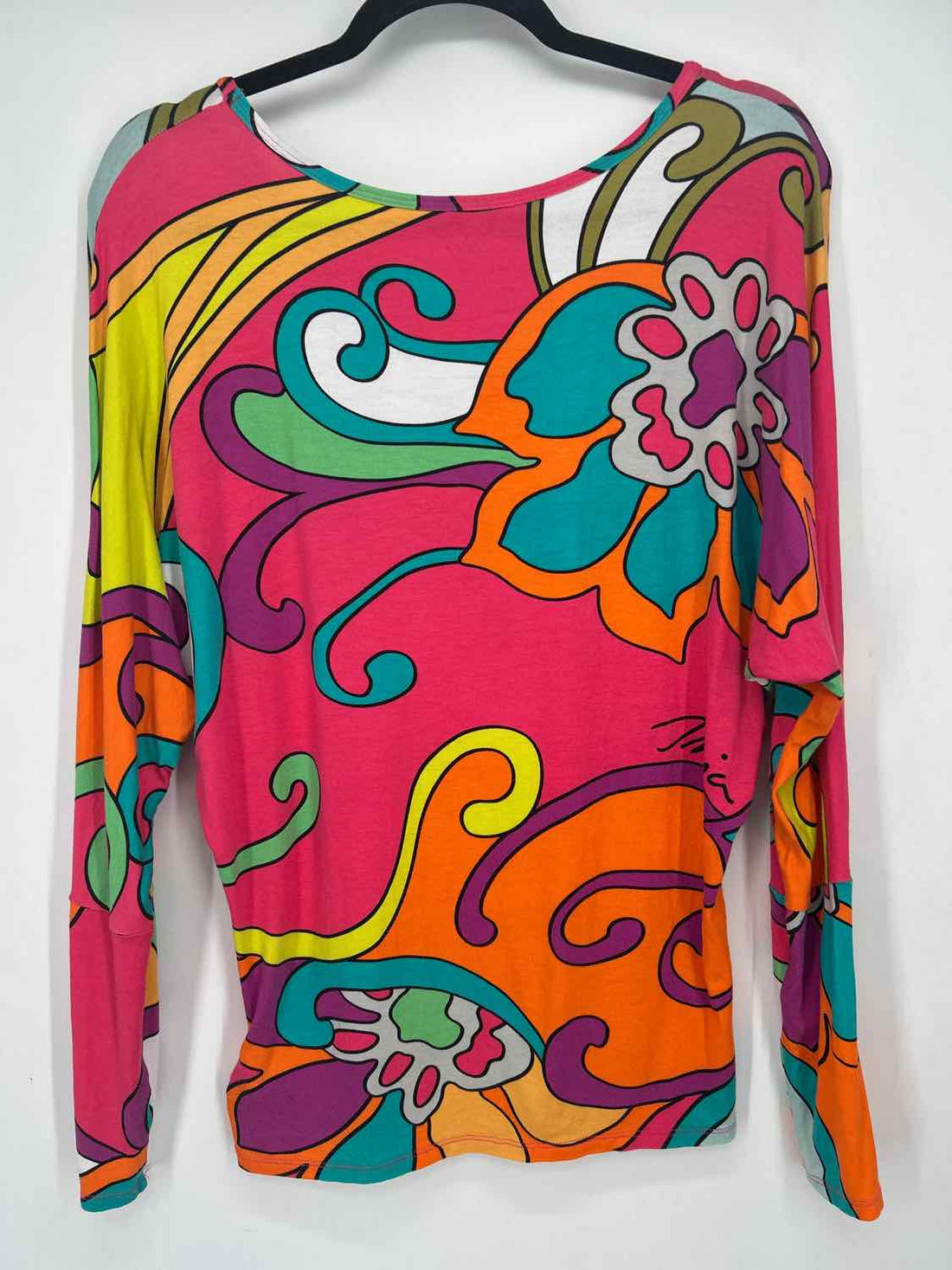 Trina Turk Recreation Size S Hot Pink Multi Color Long Sleeve