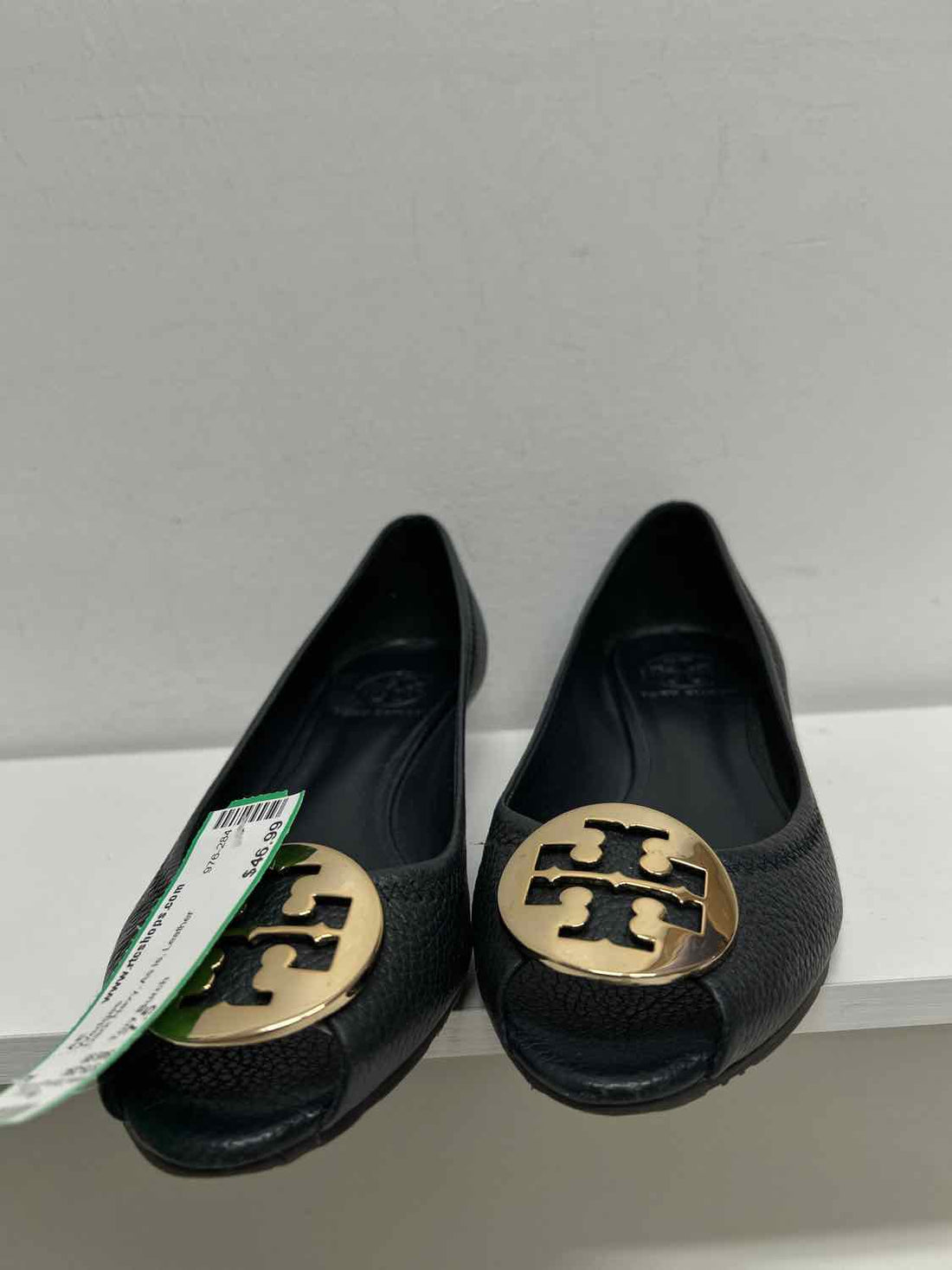 Tory Burch Women Size 7.5 Dark Navy As Is Leather Wedges