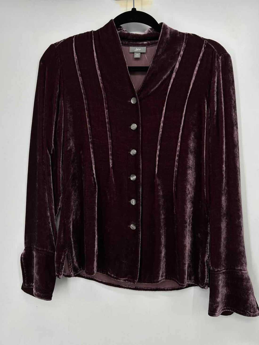 J Jill Size XS Purple Velvet Long Sleeve