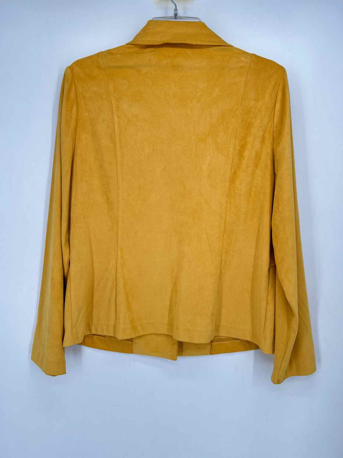 Chicos Size 1(M) Yellow Faux Suede Jacket