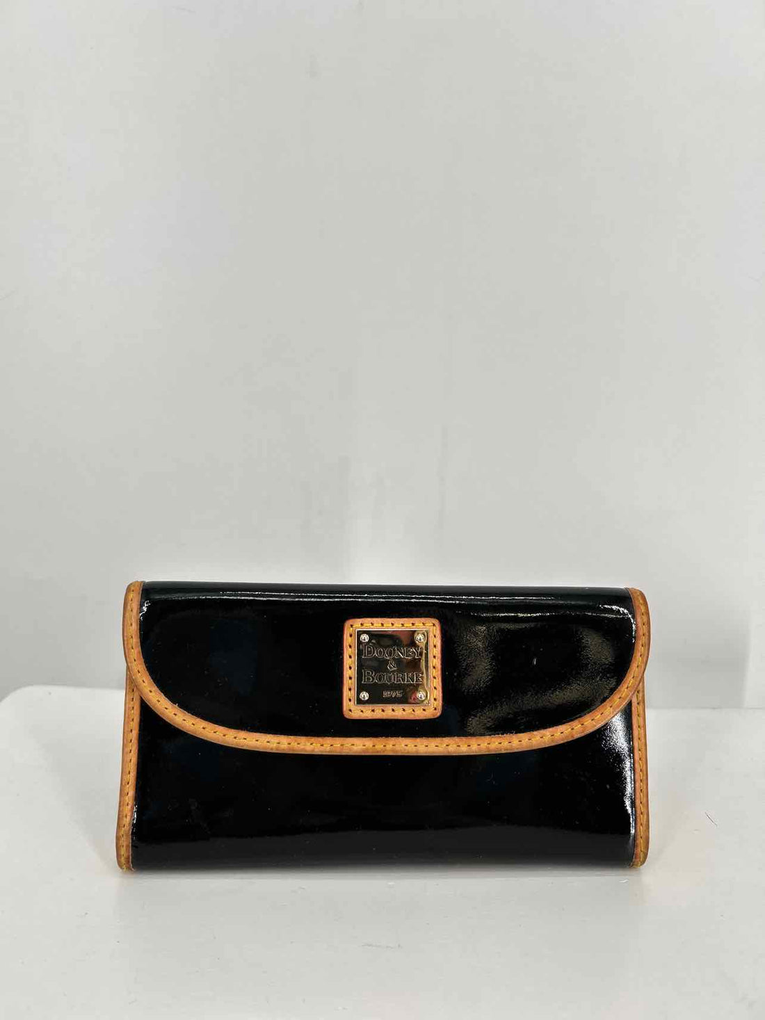 Dooney & Bourke Black Patent Leather Vintage Wallet