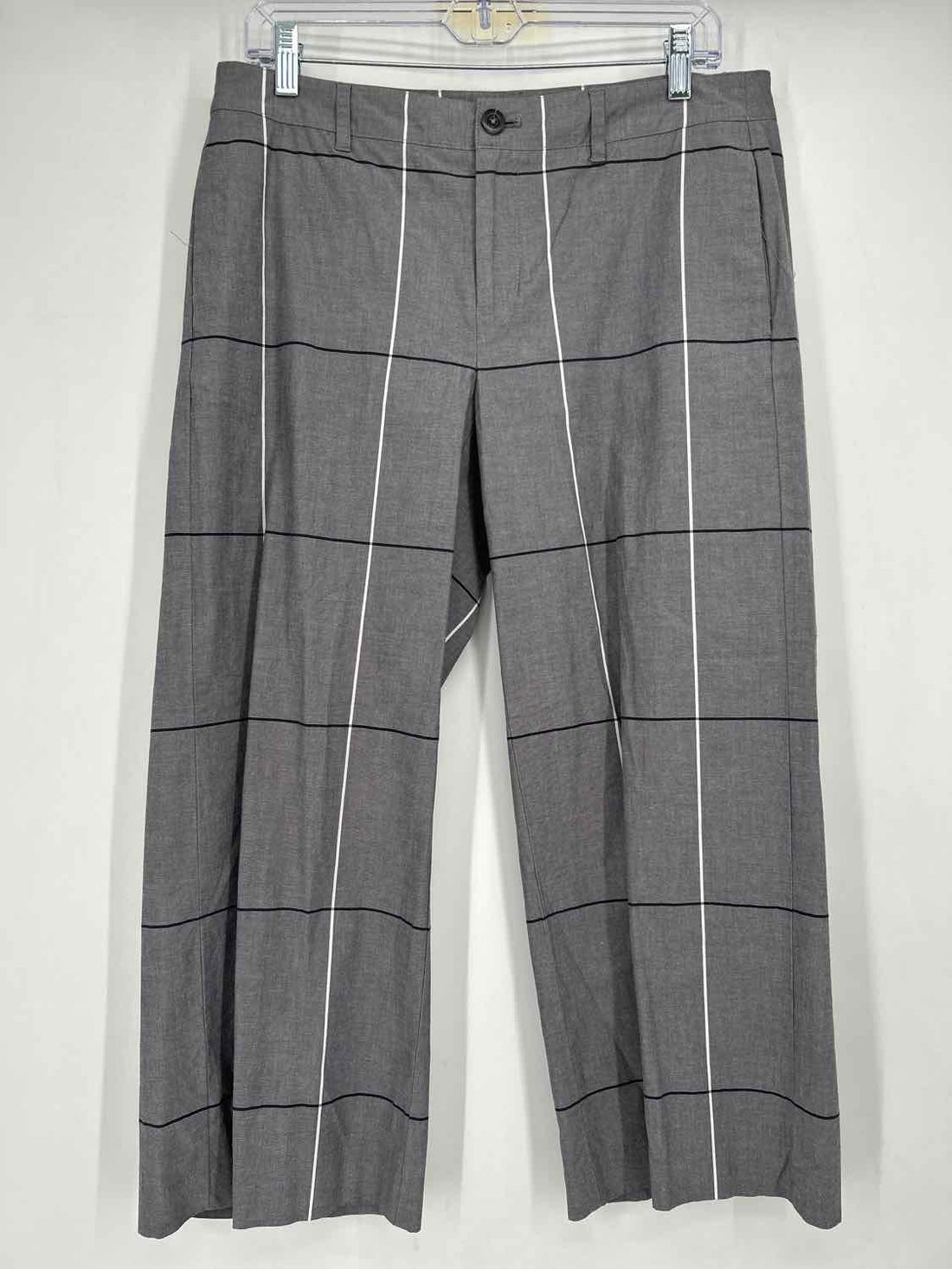J Jill Size 8 Gray Print Pants