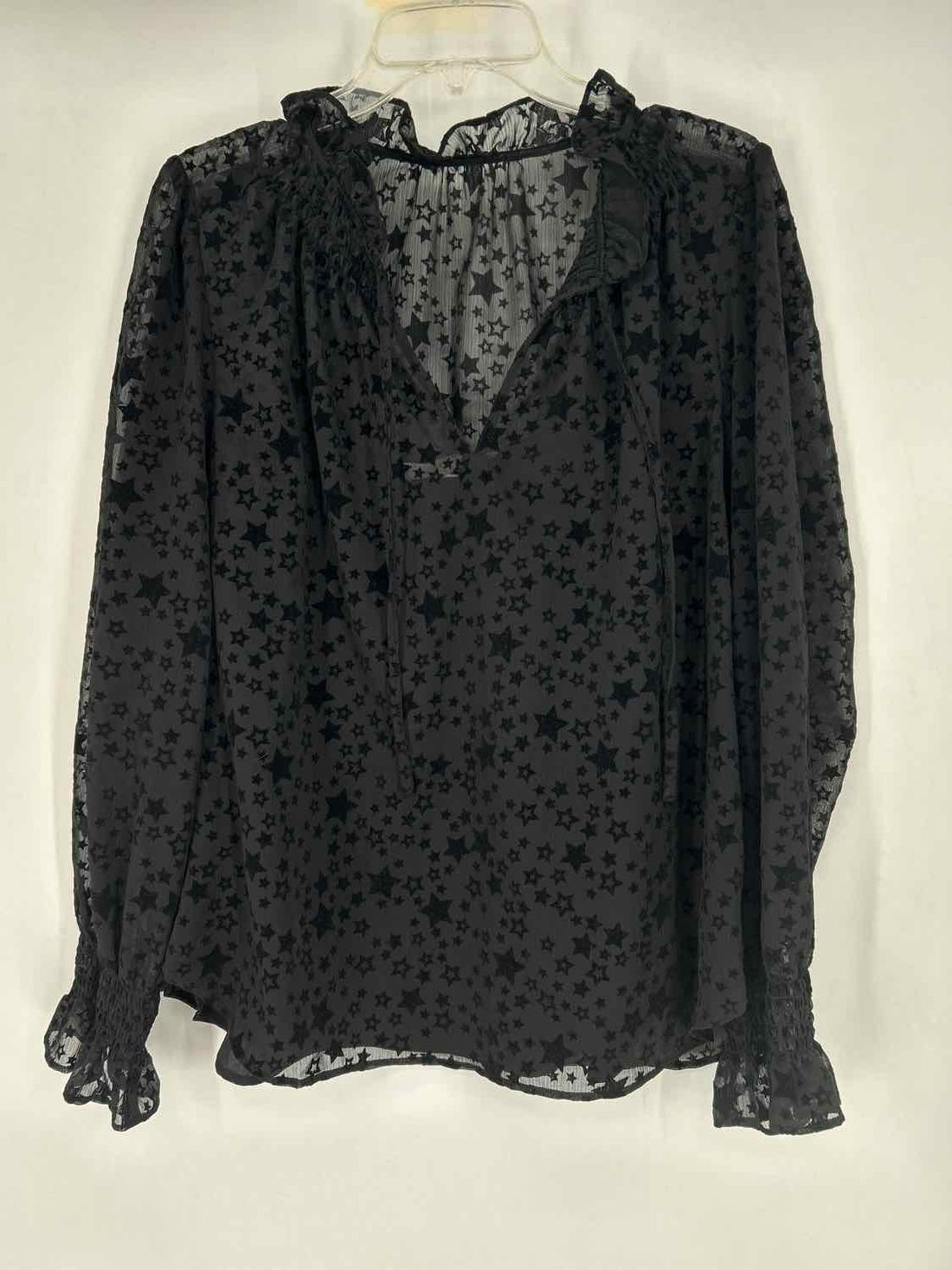 Loft Size M Black Star Print Long Sleeve