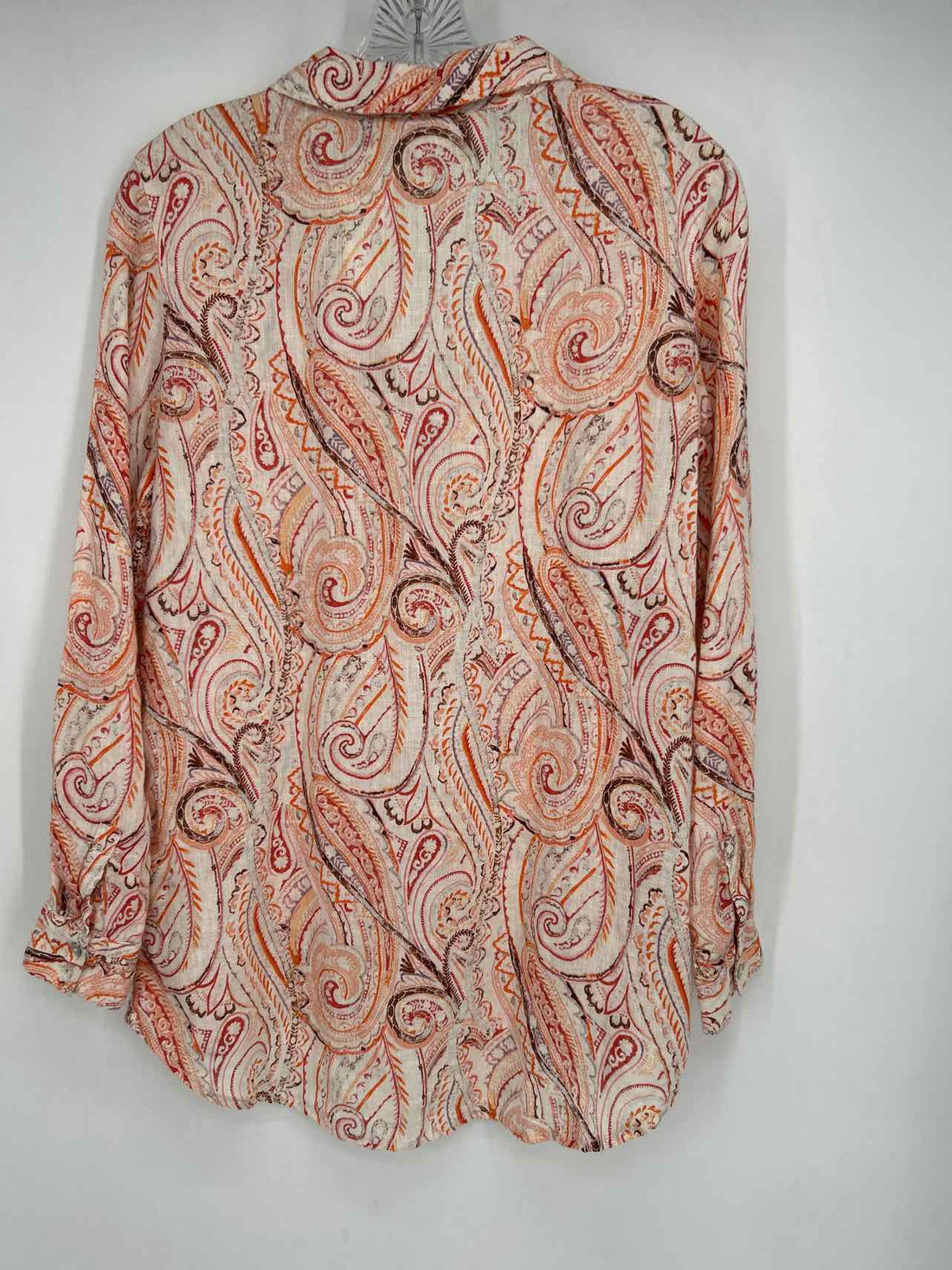 Rachel Zoe Size S Cream & Orange Long Sleeve