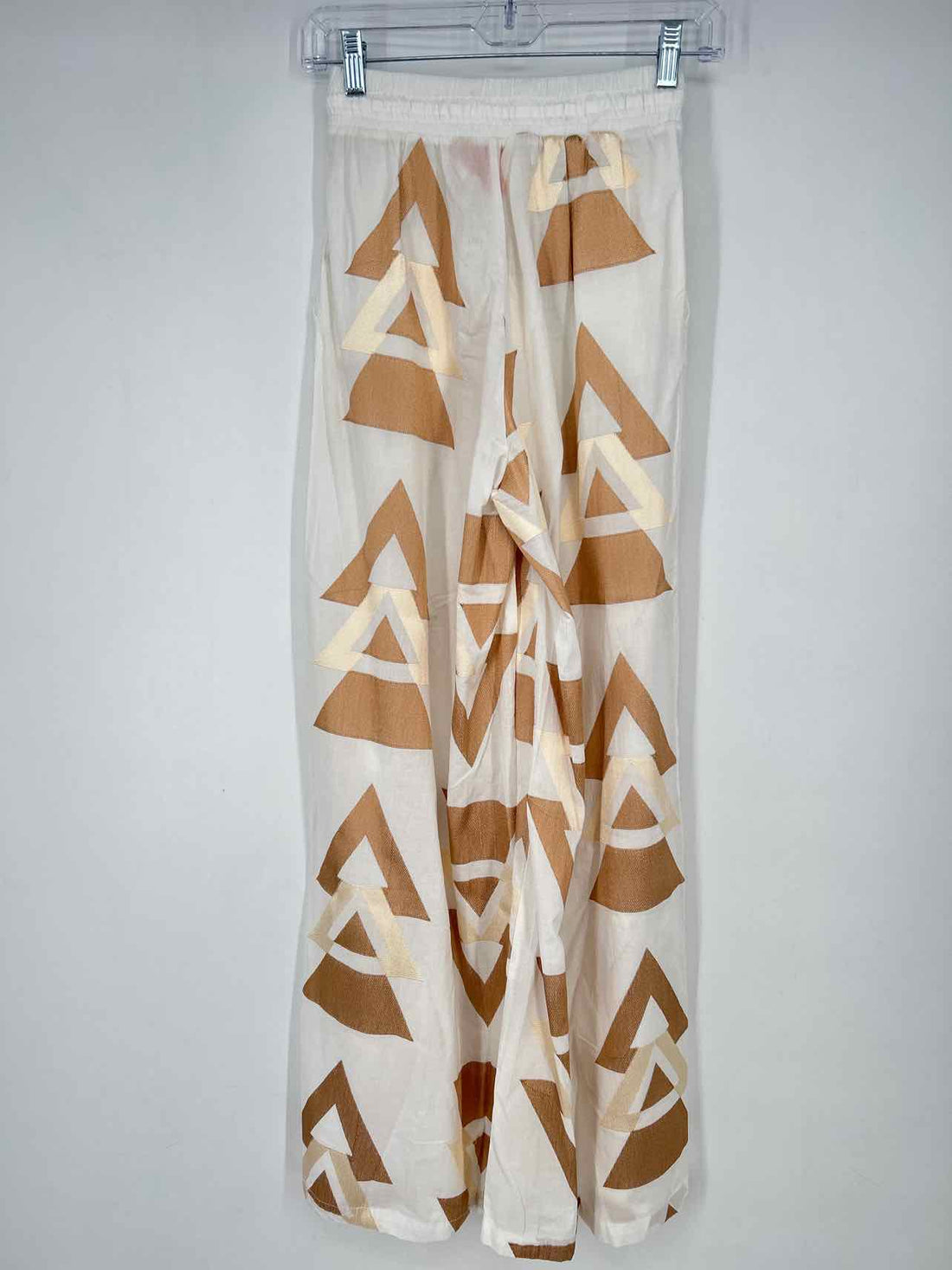 AEther Concept XS White & Beige Embroidered New Boutique Pants