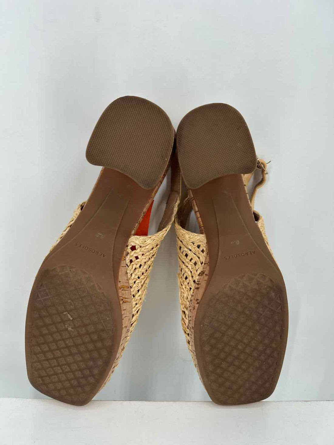 Aerosoles Women Size 8.5 Rattan Cork Heels