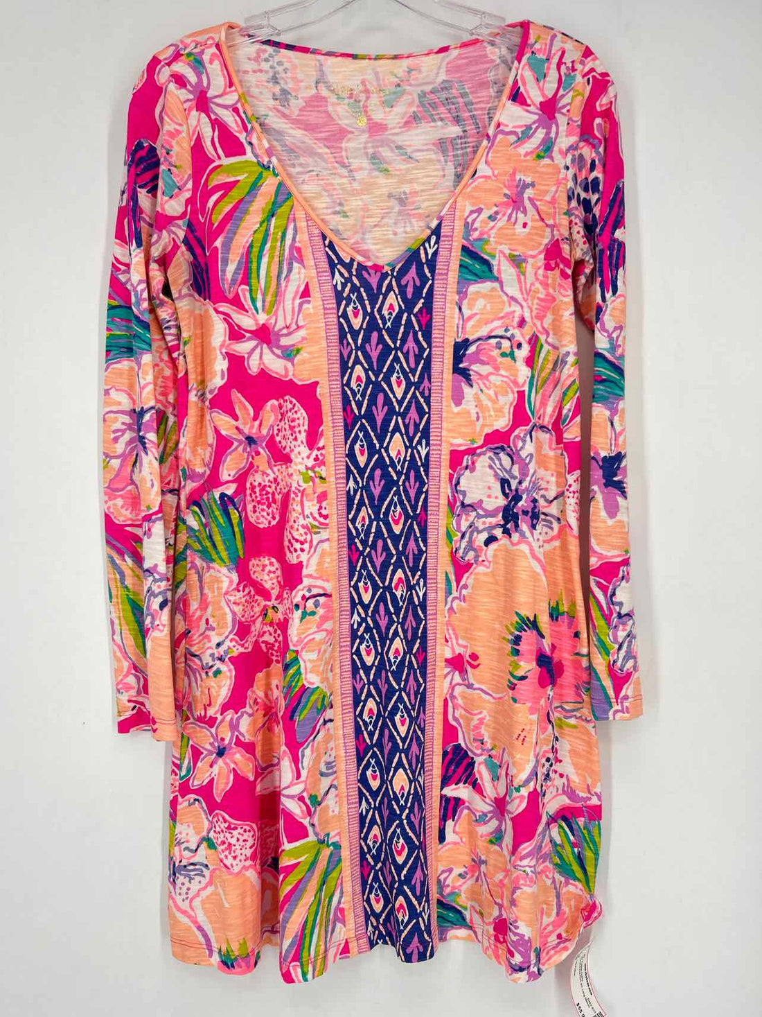 Lilly Pulitzer XS Orange & Pink Print Long Sleeve Lilly Pulitzer Dress