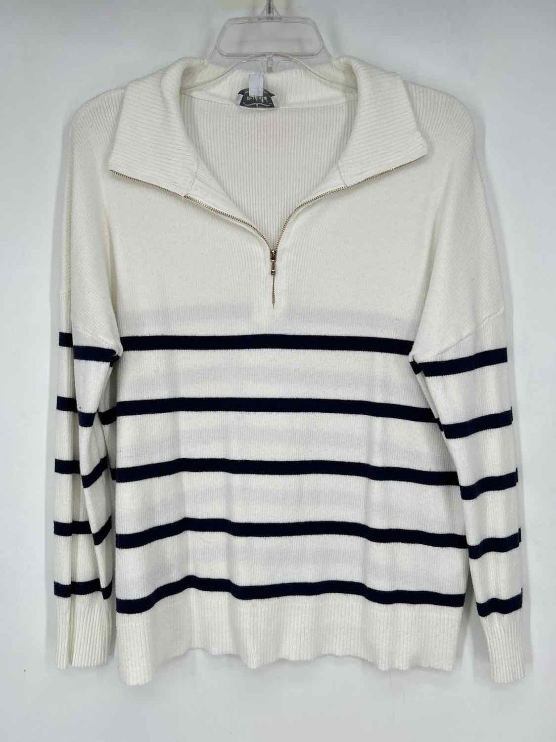Mudpie Size S White with Navy Stripes Sweater