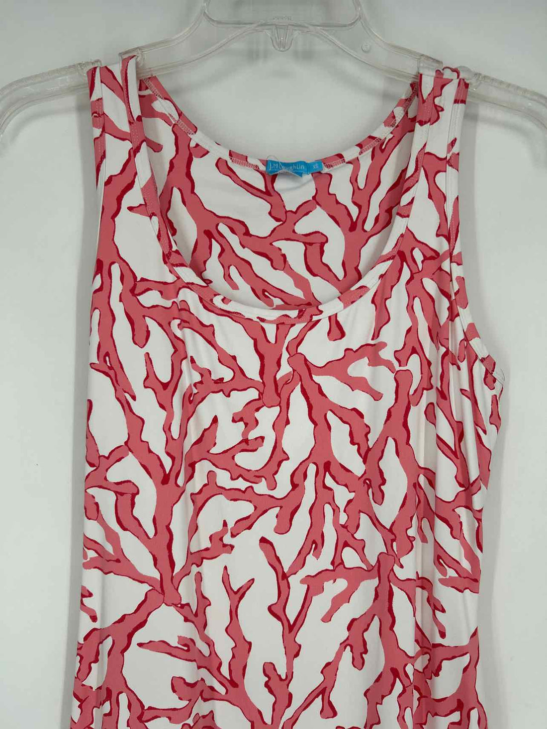 J McLaughlin Size XS White & Pink Sleeveless Maxi