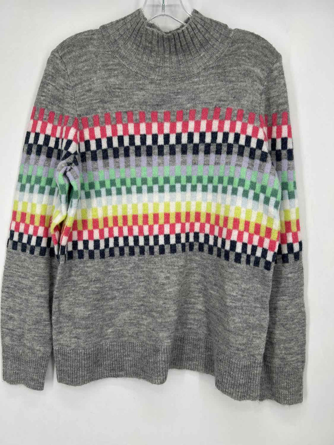 Loft Size M Gray Multi Color Sweater