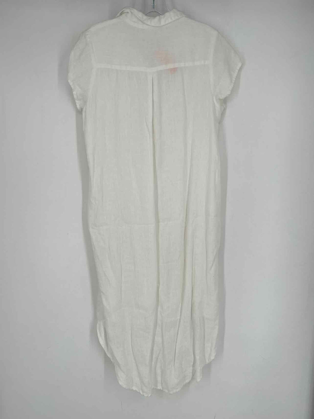 Holiday Size XS White Linen Short Sleeve Dress