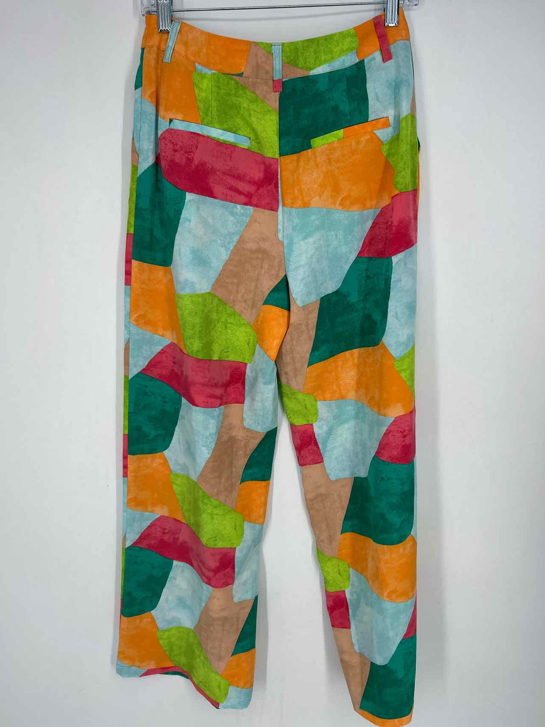 Versona Size 4 Light Blue Green & Orange Pants