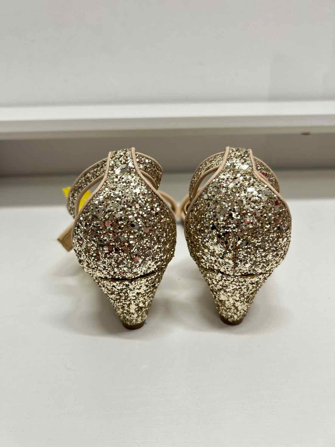 J Crew Women Size 8.5 Gold Glitter Wedges