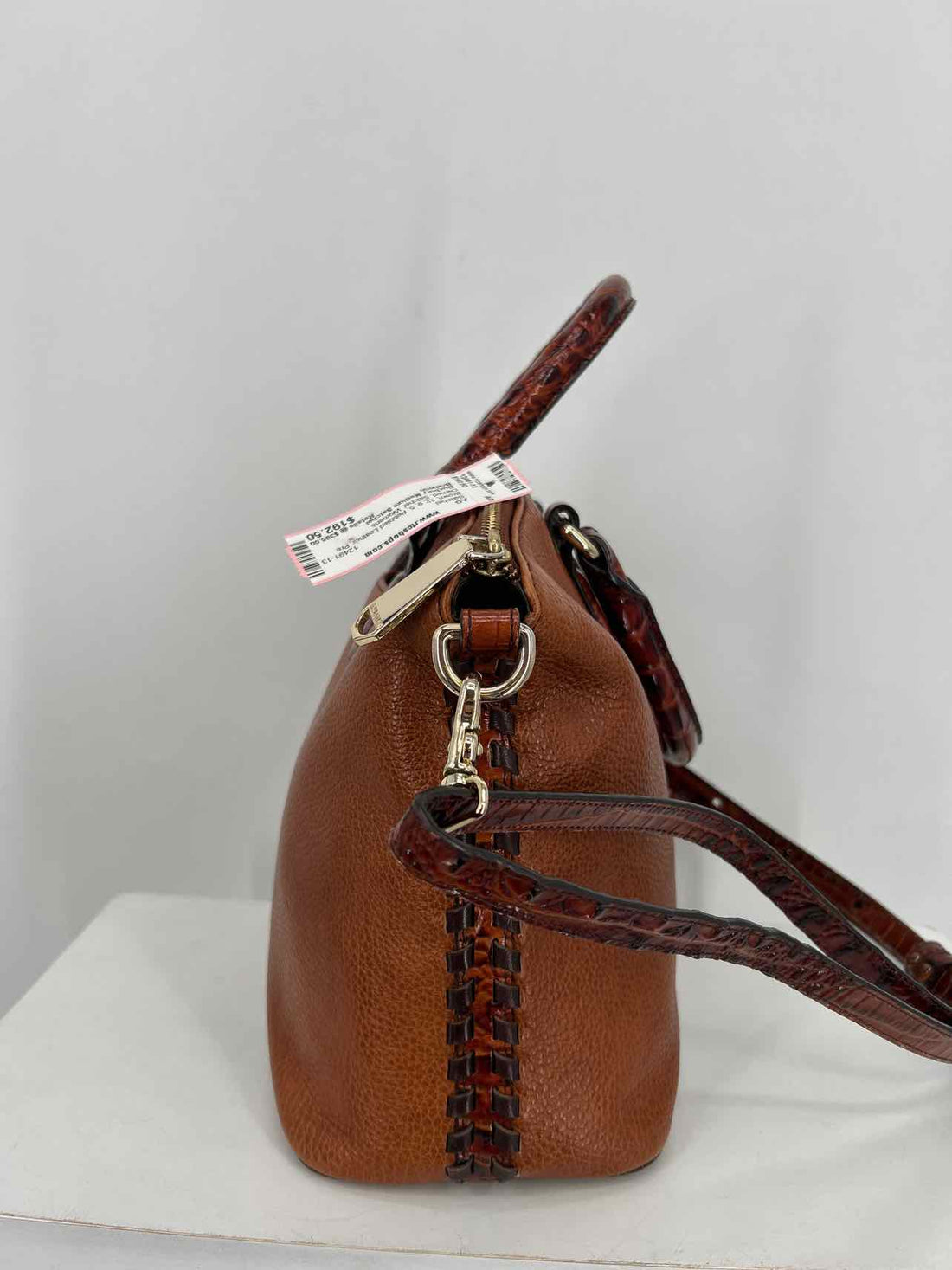 Brahmin Brown Pebbled Leather Duxbury Medium Satchel
