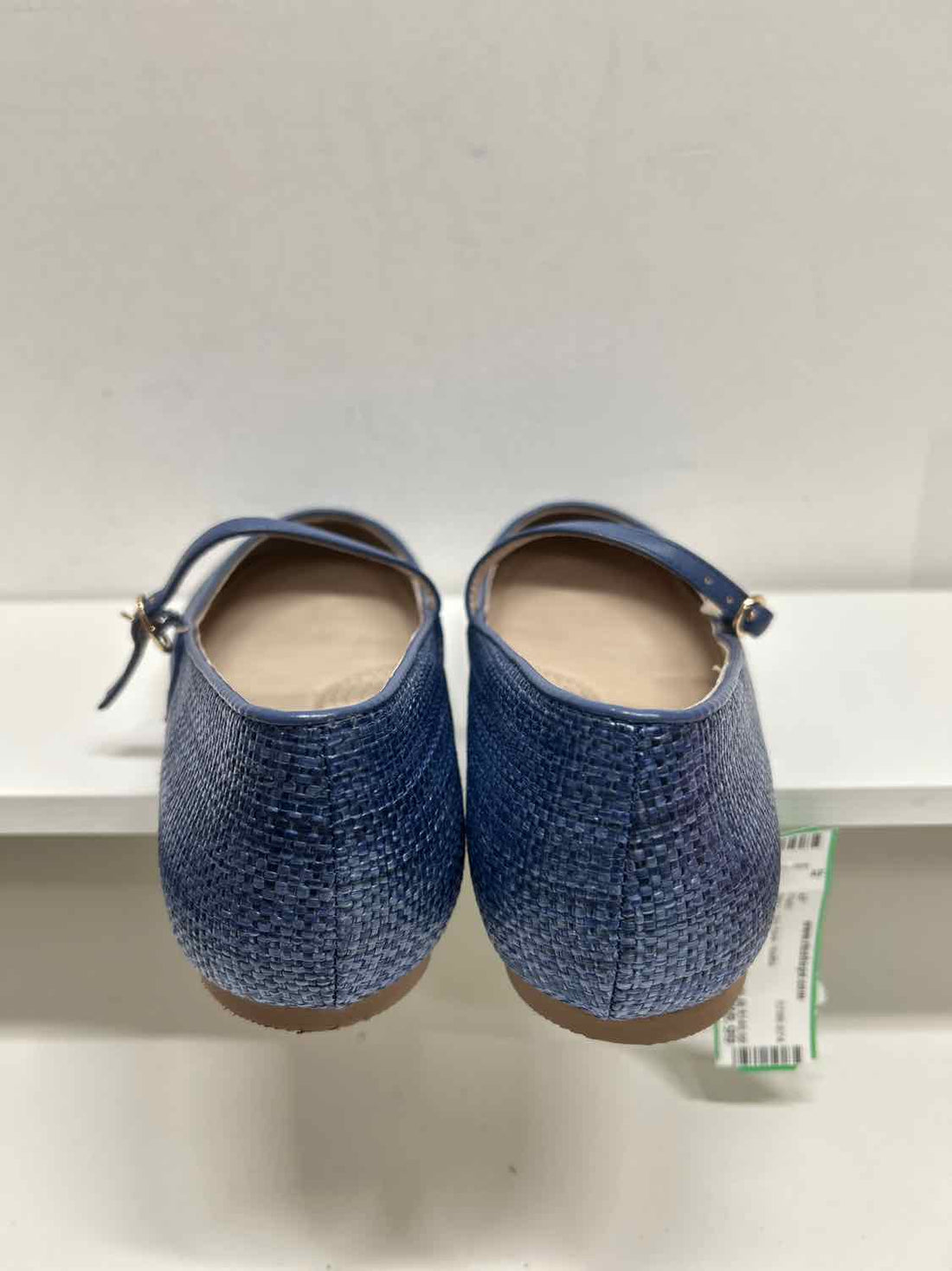 Land's End Women Size 9 Navy Like New Raffia Flats