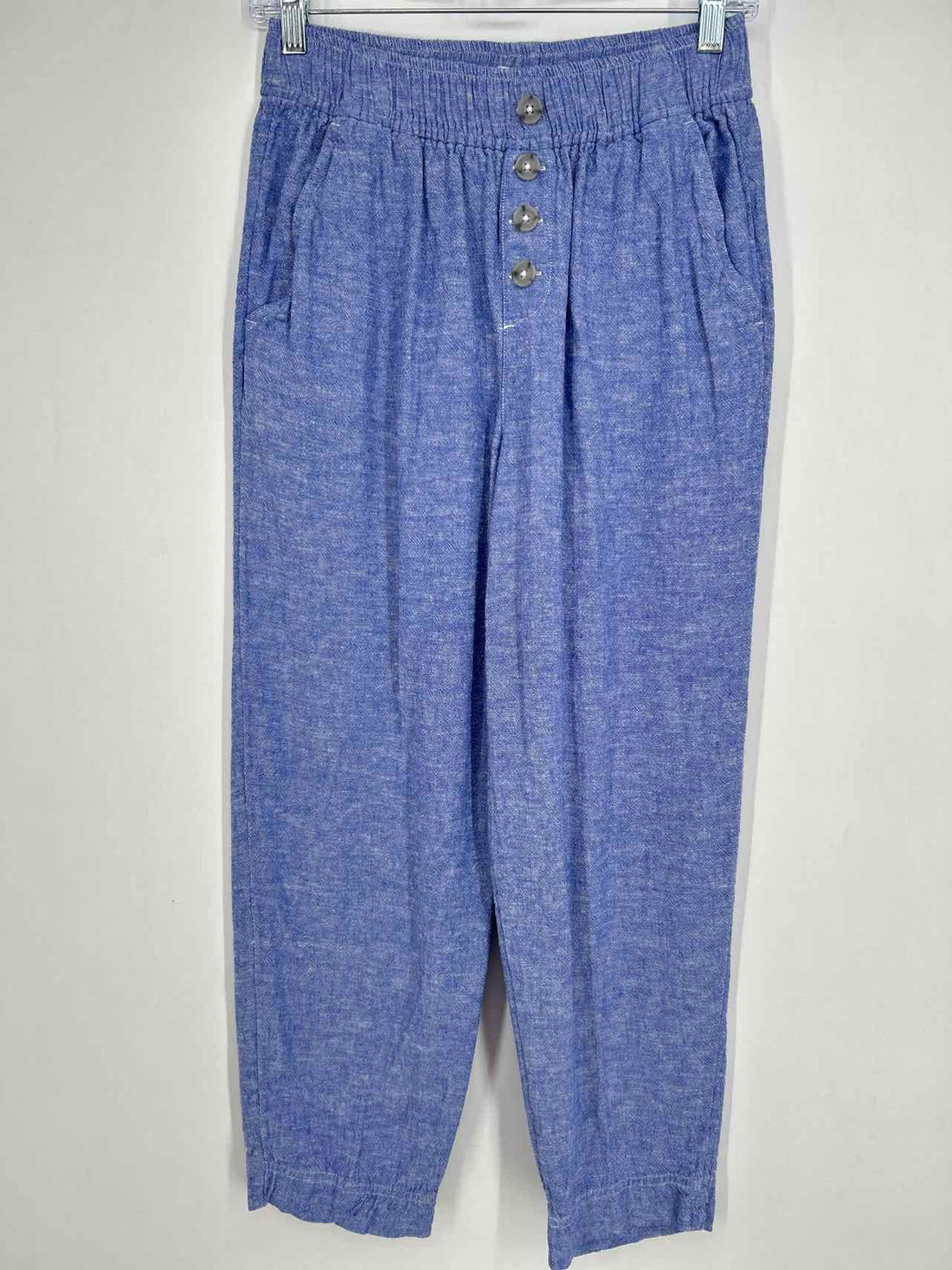 Loft Size XS Blue Linen/Viscose Pants