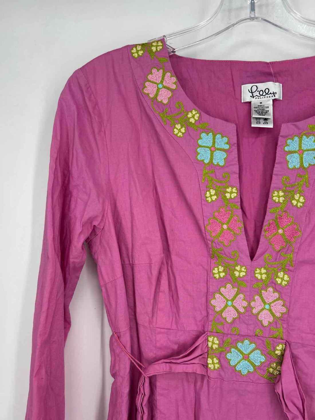 Lilly Pulitzer M Light Purple Embroidered Vintage Lilly Pulitzer Dress