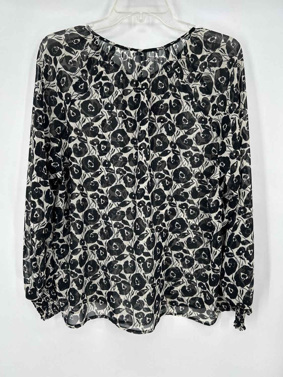Cabi Size L Black & White Print Long Sleeve
