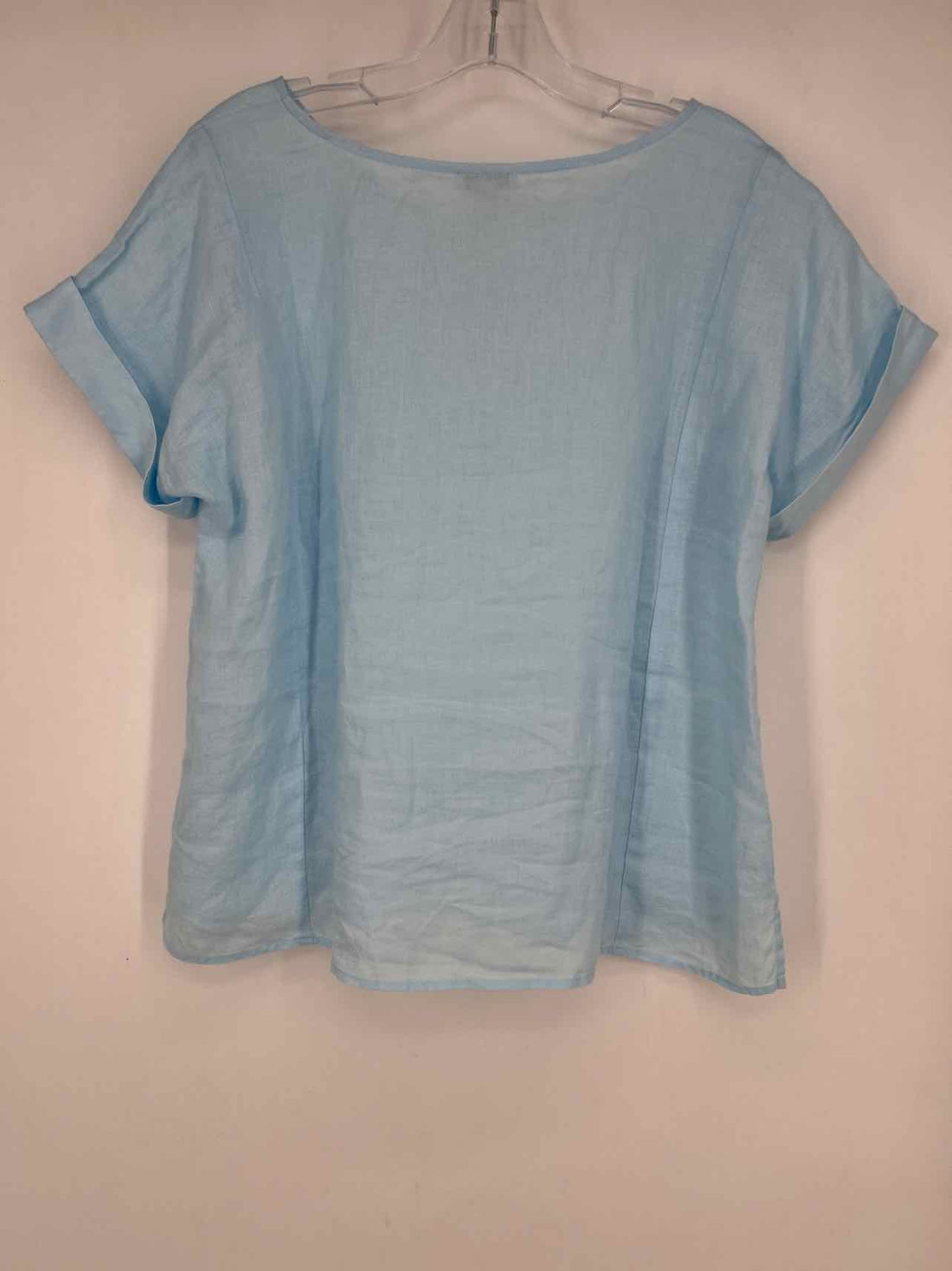Pure Jill Size SP Light Blue Linen Short Sleeve