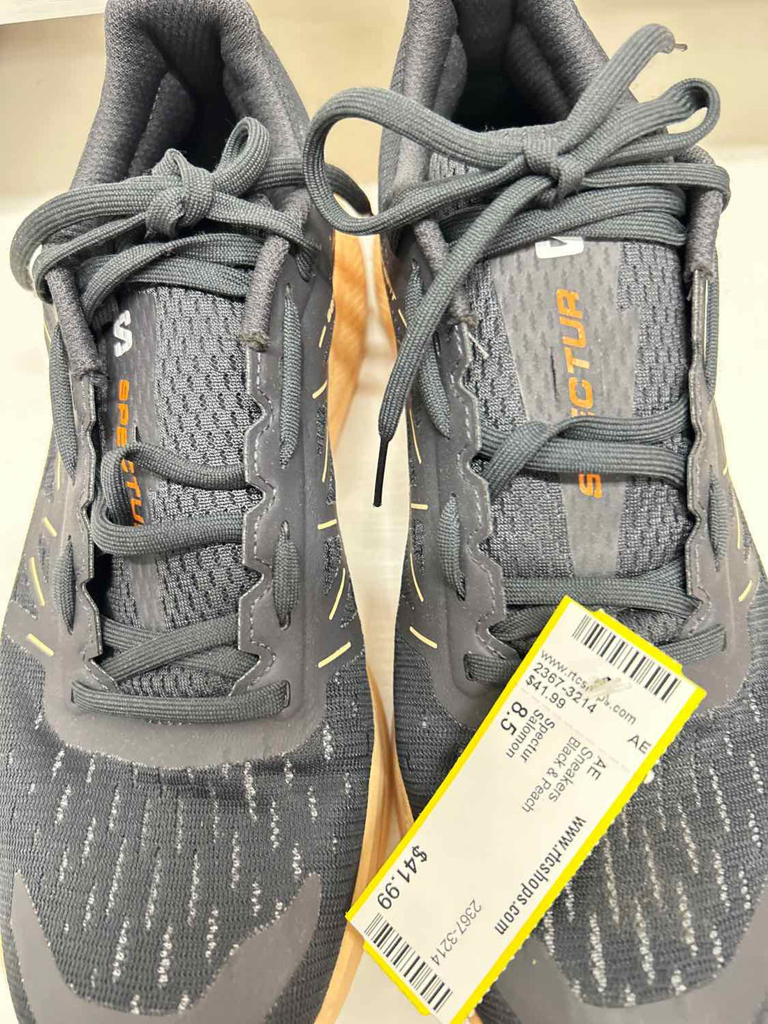Salomon Women Size 8.5 Black & Peach Sneakers