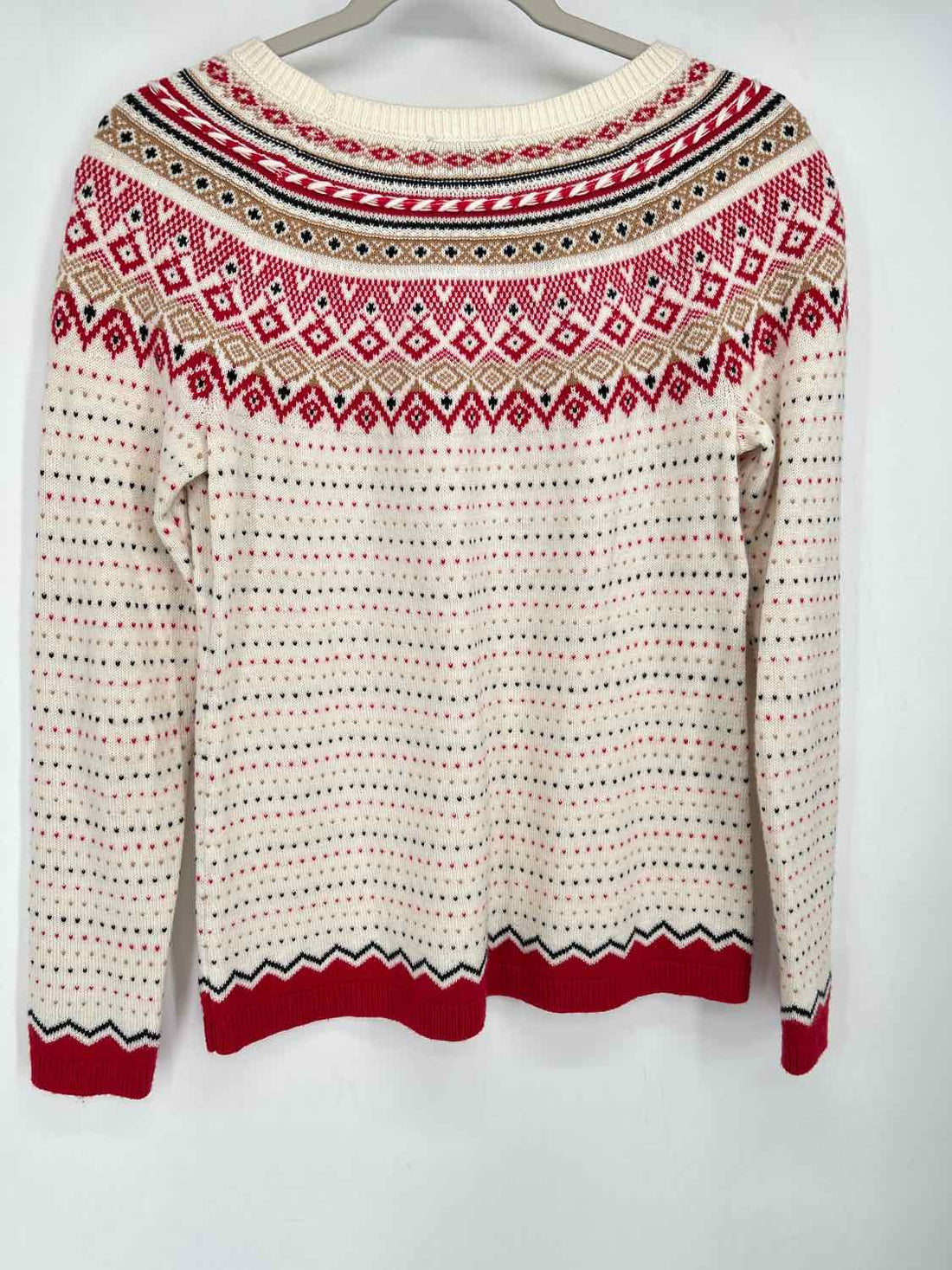 Talbots Size S Beige Striped Sweater