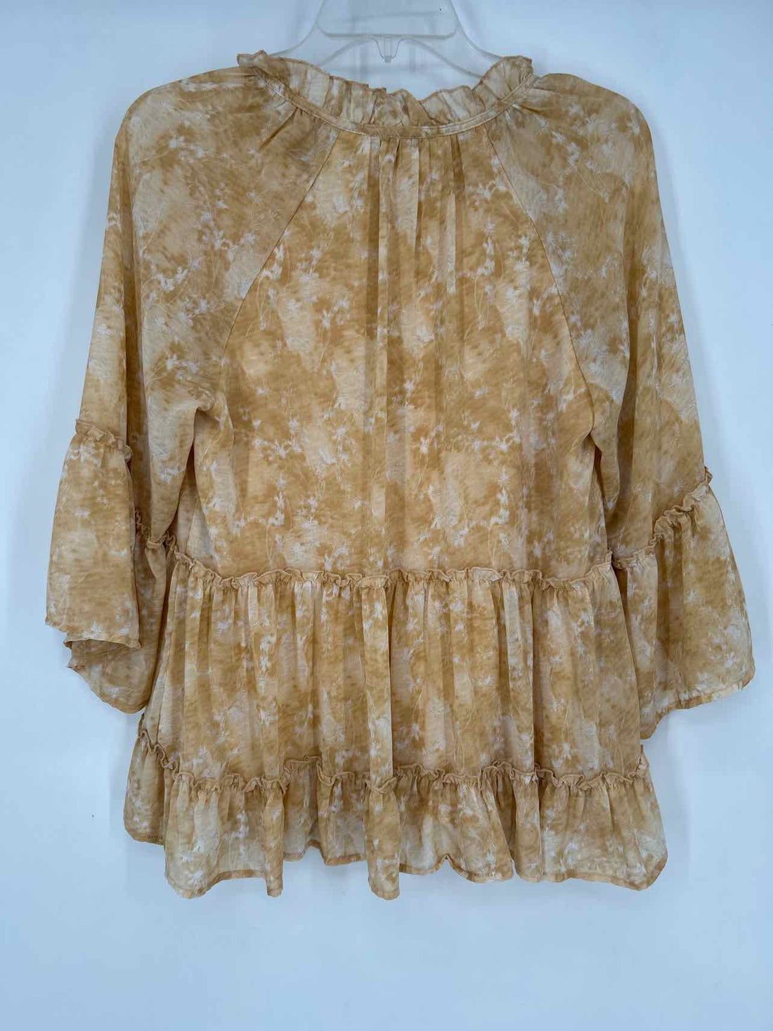 Entro Size S Tan Print Long Sleeve