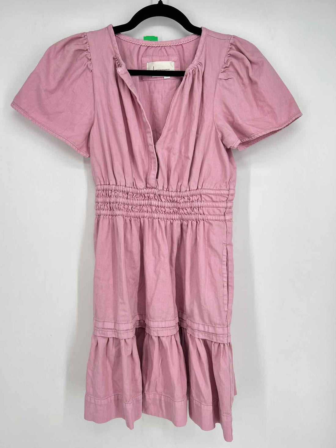 By Anthropologie Size XS Pink Short Sleeve Dress