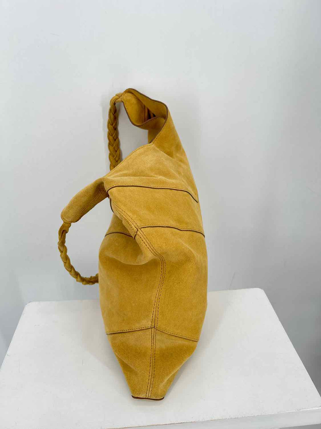 Frye & Co Mustard Suede Pre Owned Hobo