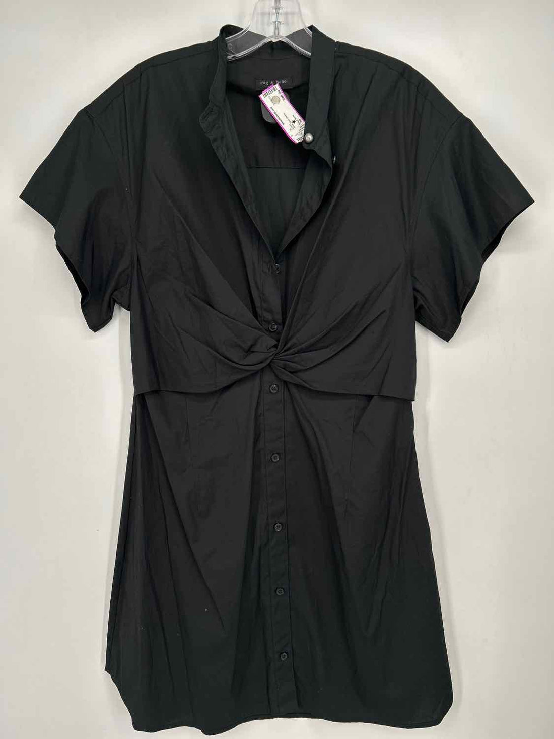 Rag & Bone Size 10 Black Short Sleeve Dress