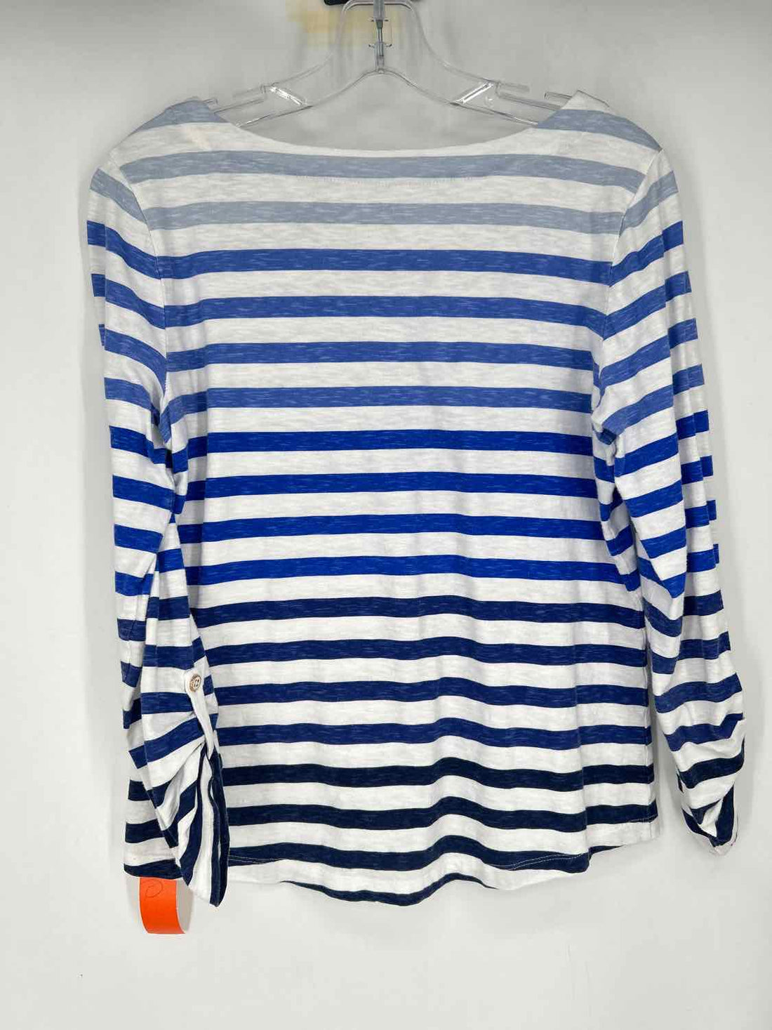 Talbots Size S White & Blue Striped Long Sleeve